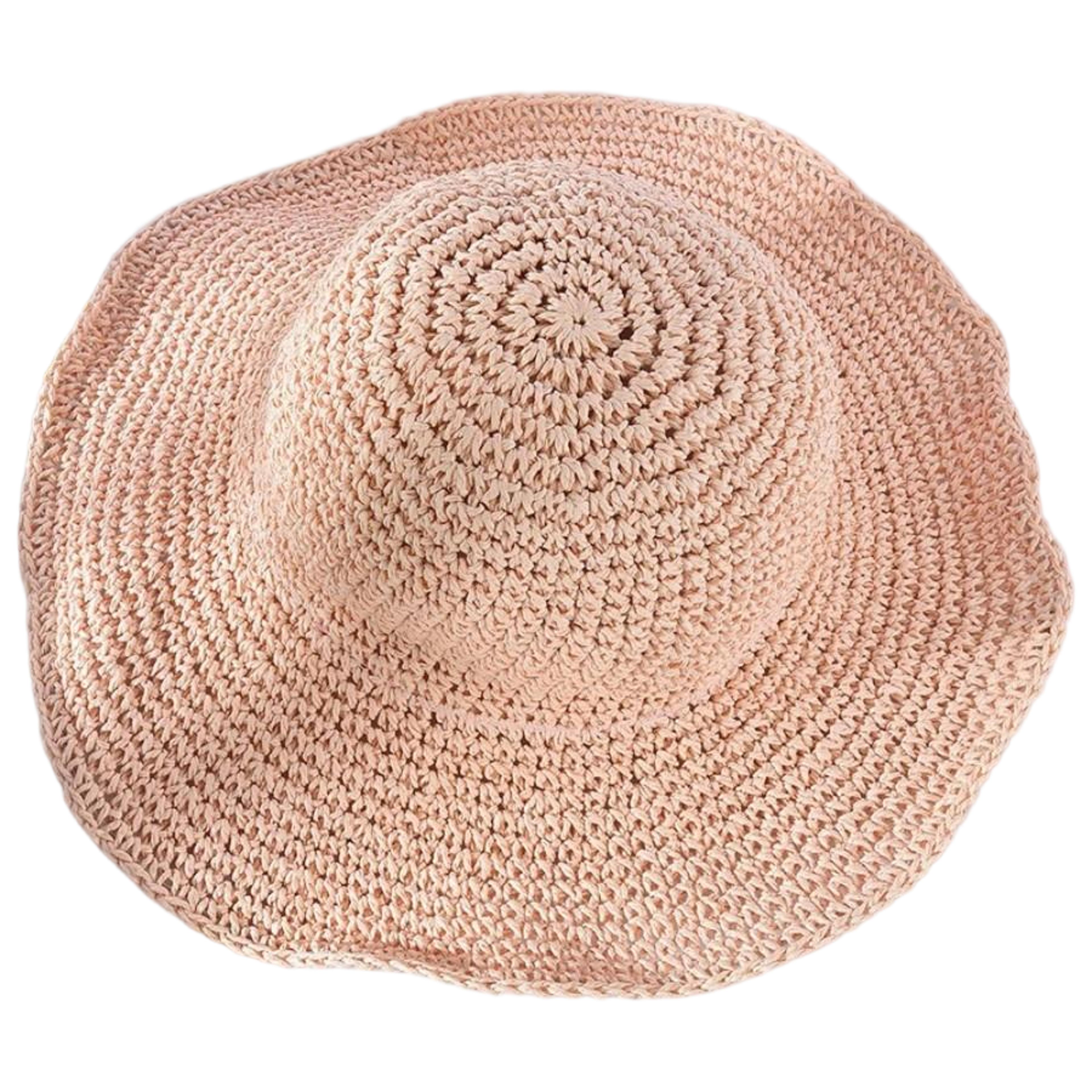 foldable straw sun hat for women breathable beach bucket hat