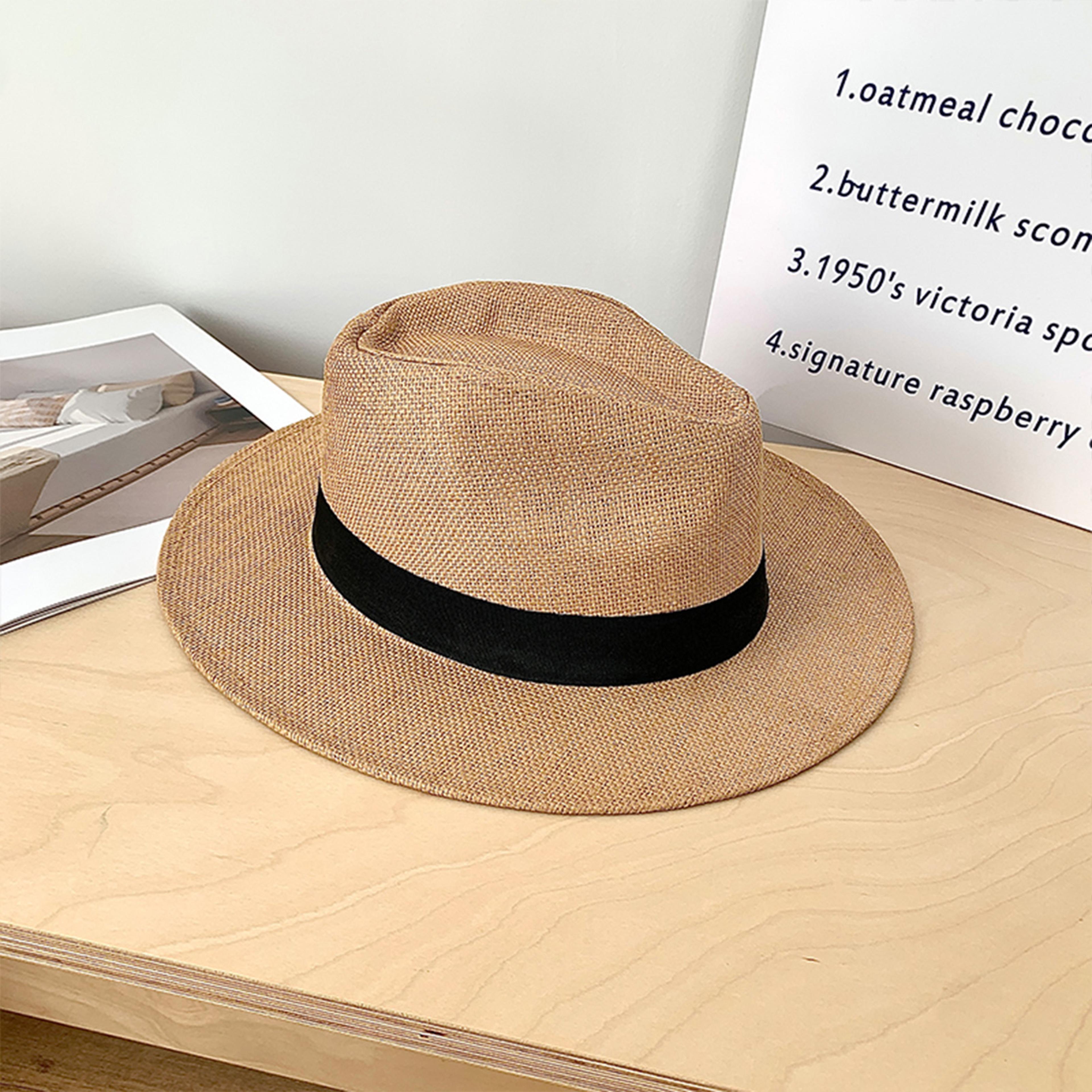 wide brim straw sun hat for women and men