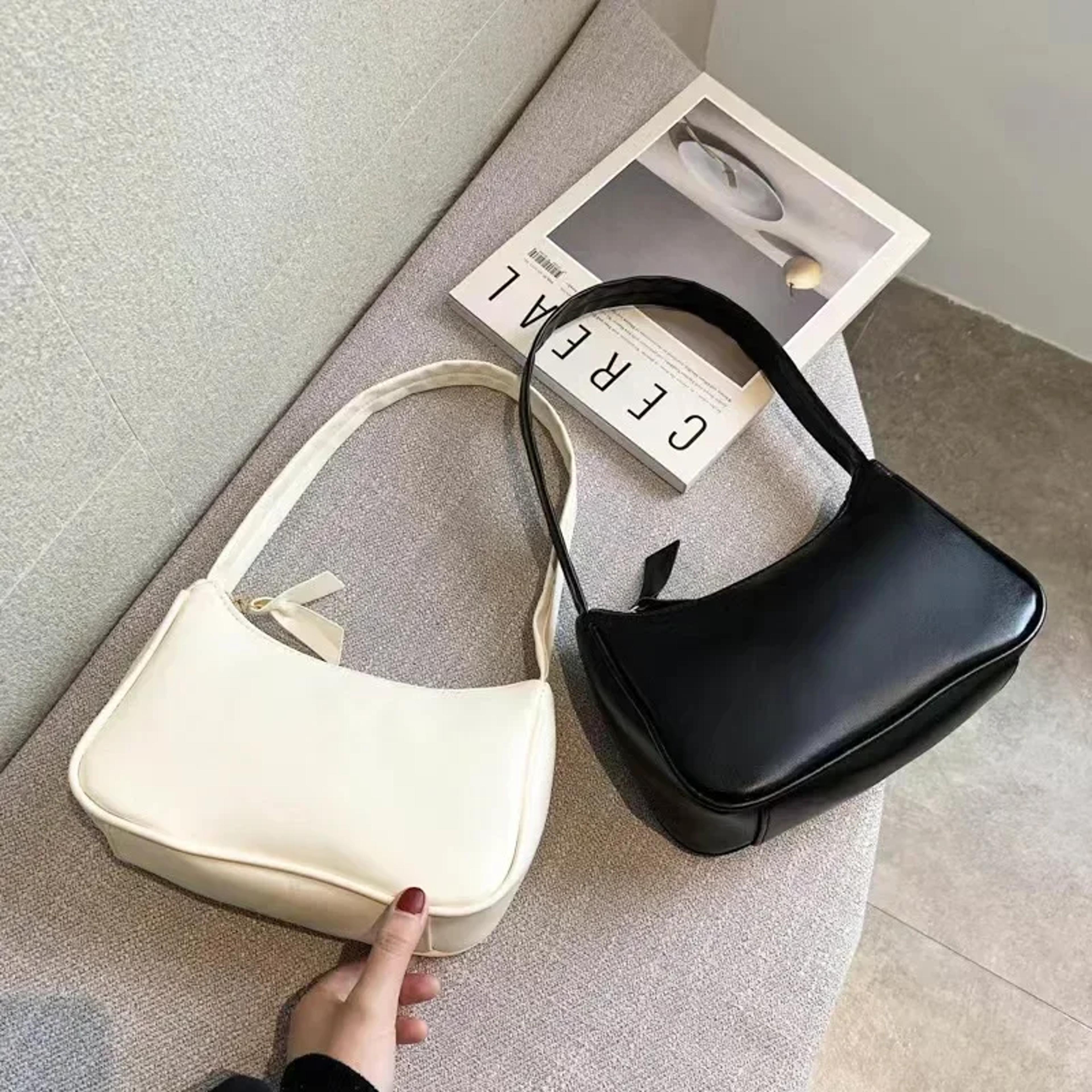 retro soft pu leather underarm shoulder bag