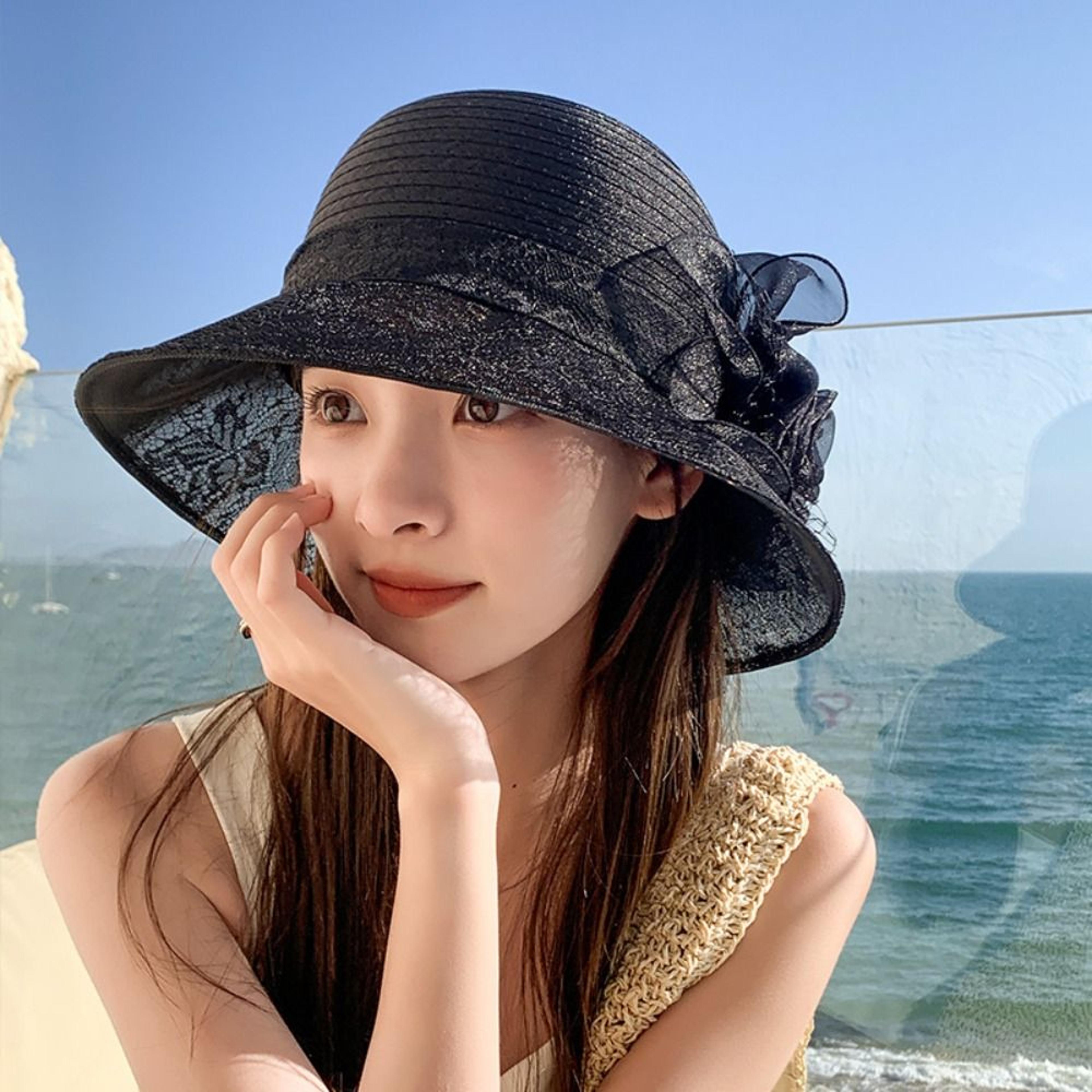 sheer elegance organza sun hat for women
