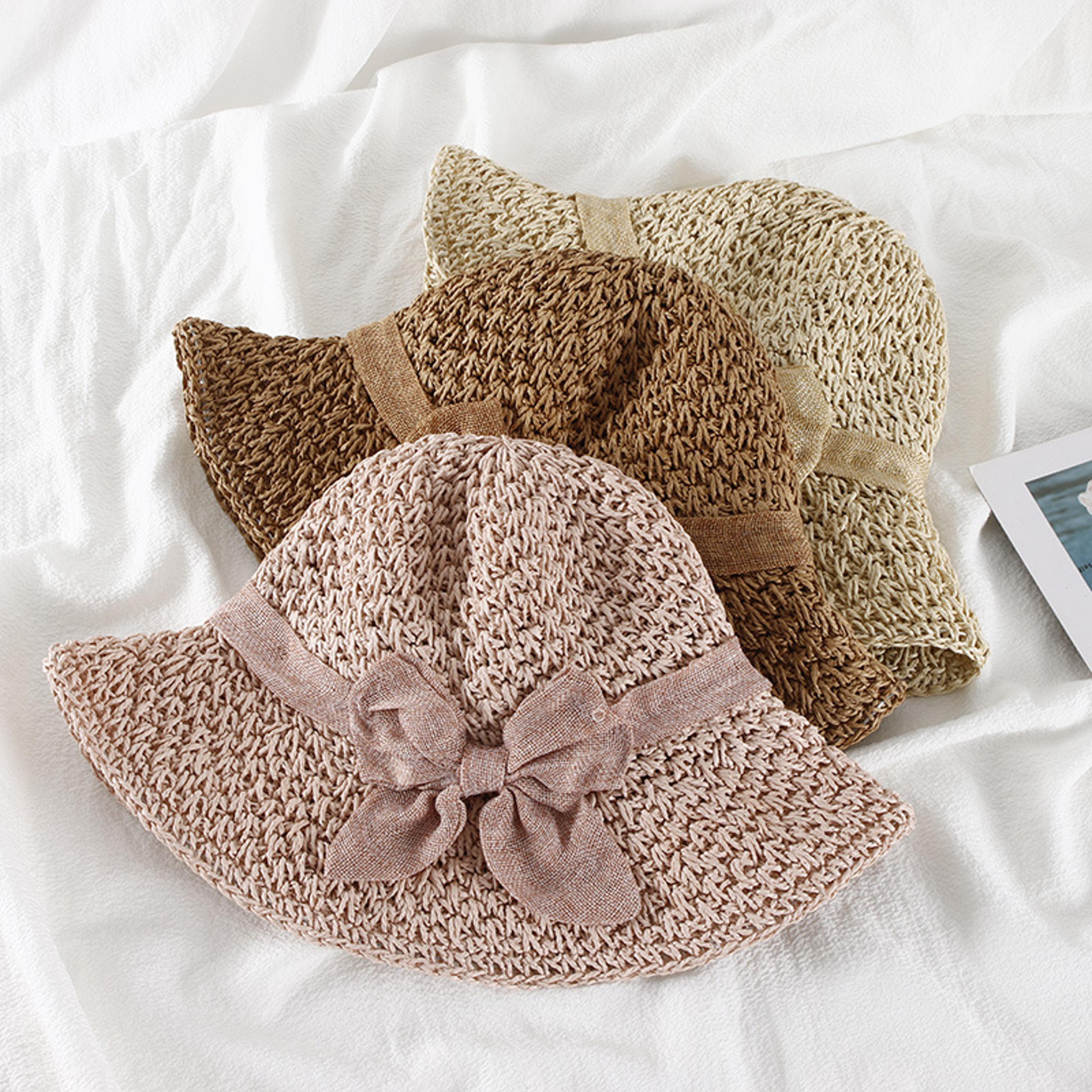 handmade straw panama hat for women with elegant bowknot