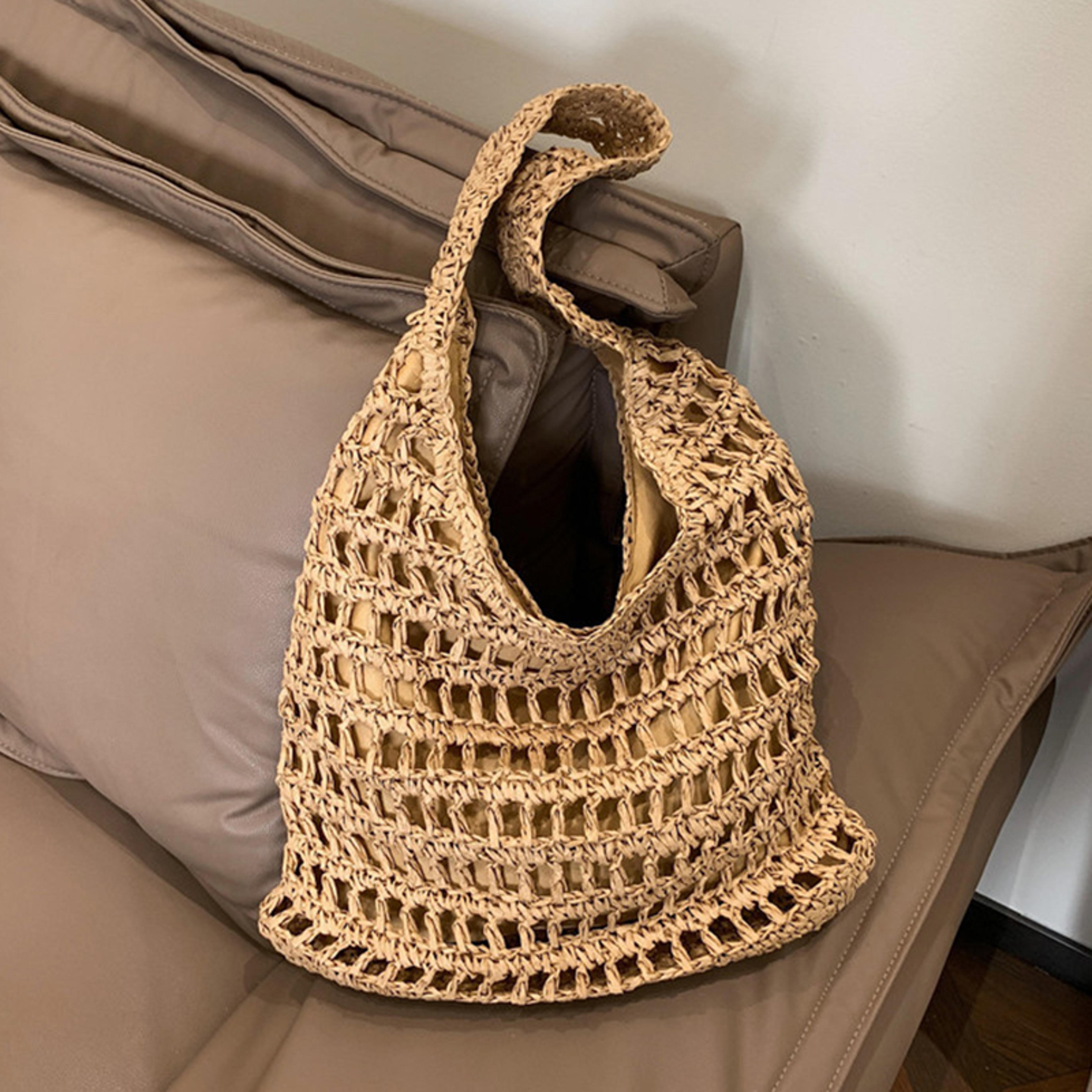 boho straw crossbody bag