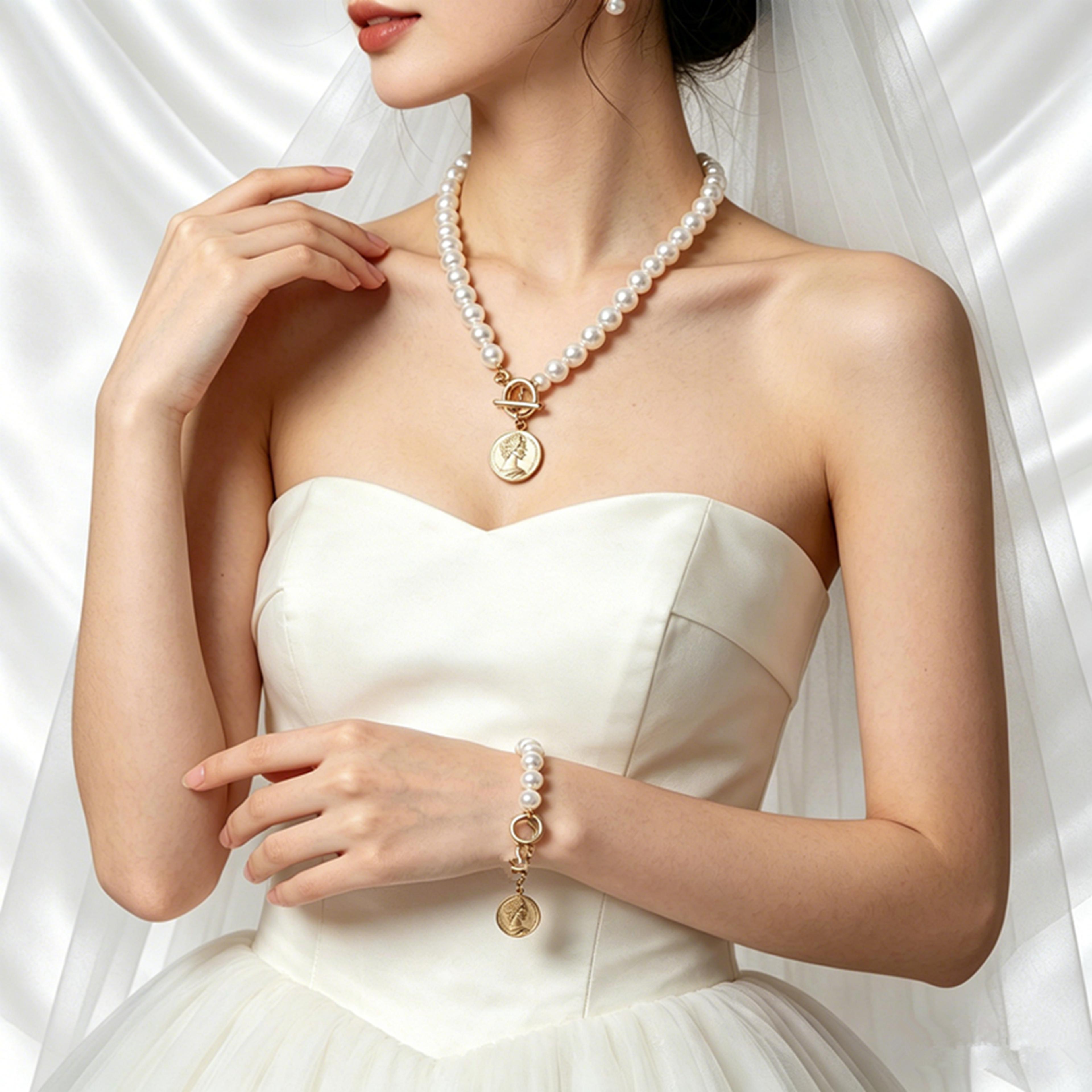 baroque pearl bridal jewelry set