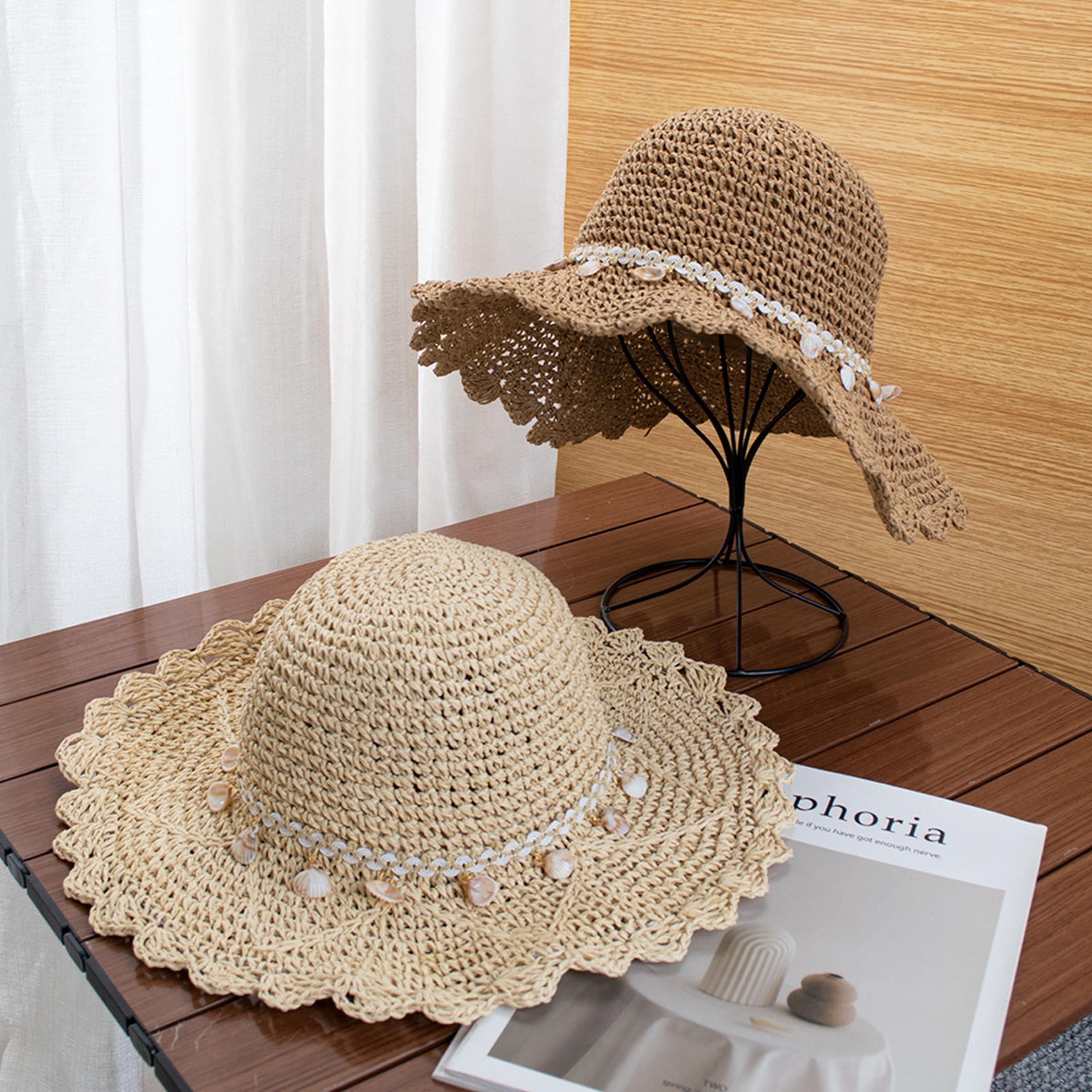handmade straw bucket hat for women