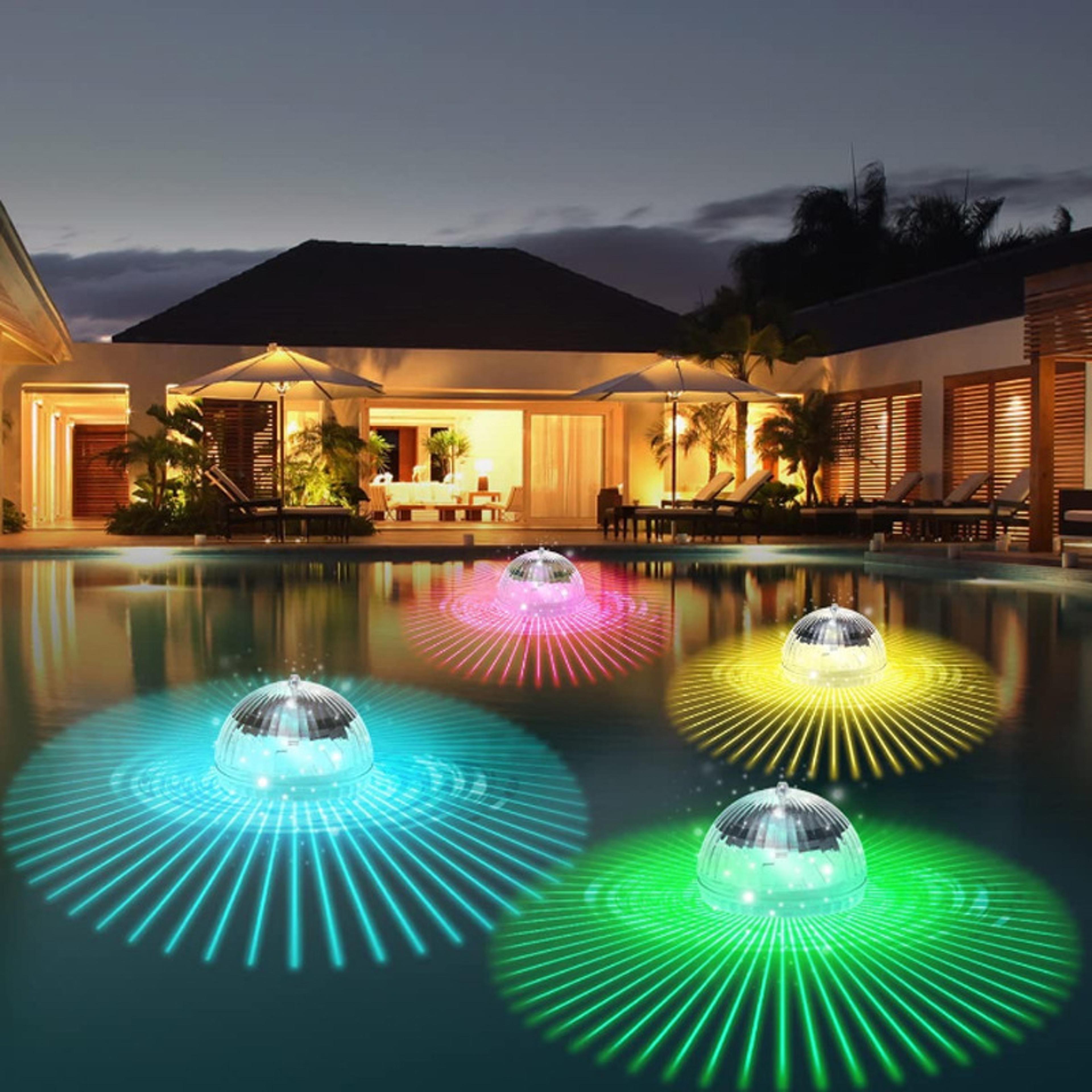 colorful solar pool floating light magic ball, waterproof creative light for bath pool lawn projection and outdoor decor
