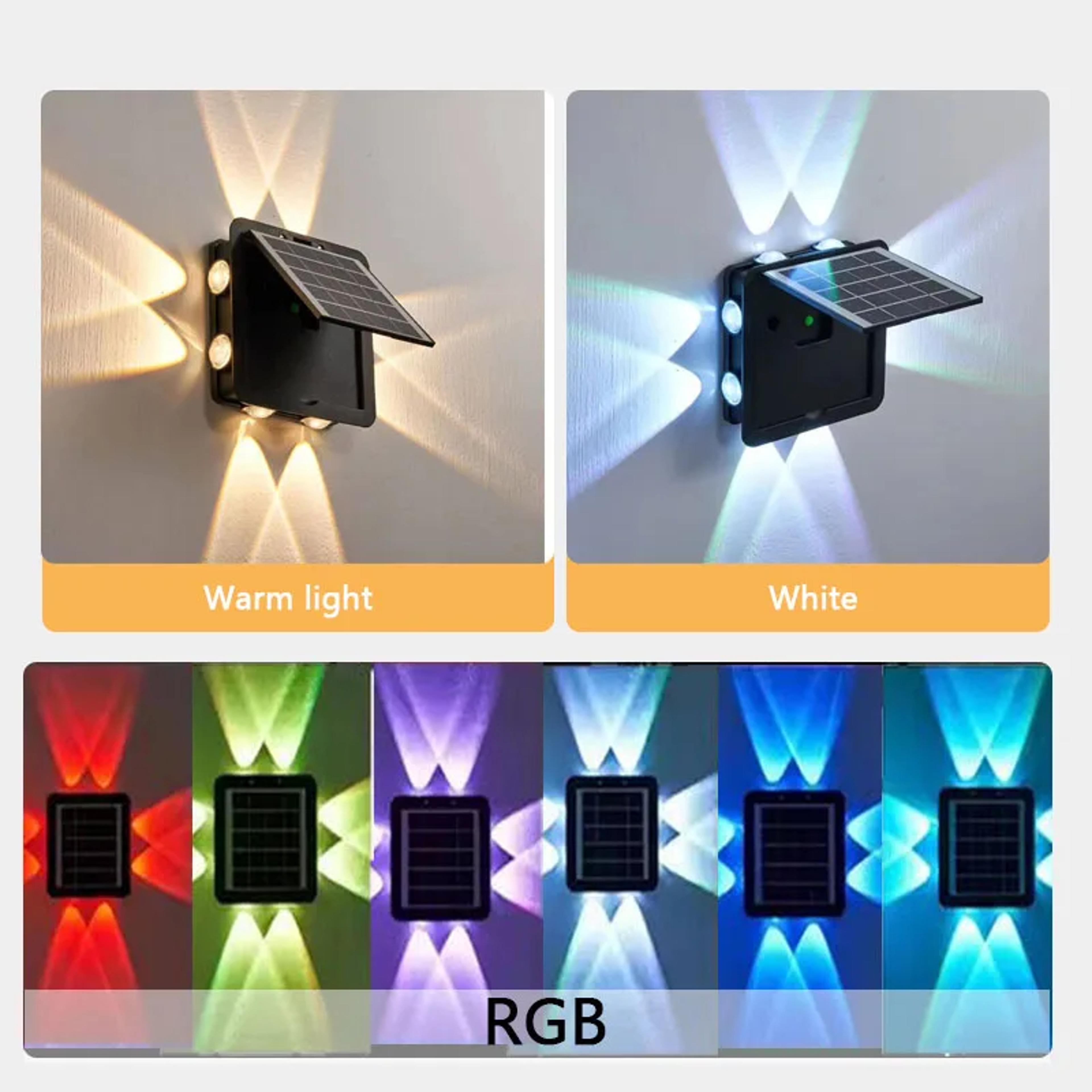 waterproof solar outdoor light 8led wall lamp, solar garden porch light, home decoration for deck yard garage