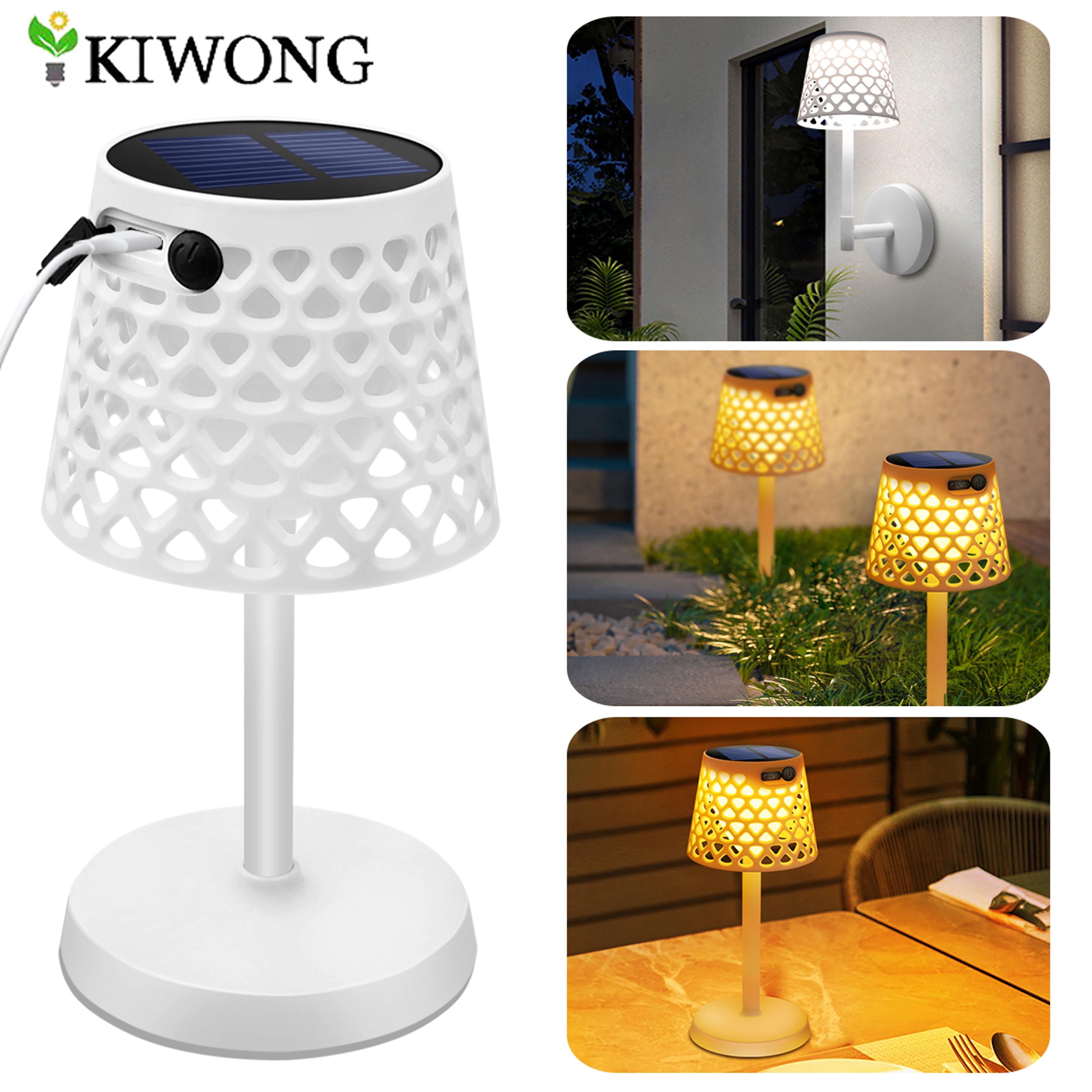 outdoor led solar table lamp waterproof, cordless desk lamp, 3 way wall installation garden solar modern bedside lamp