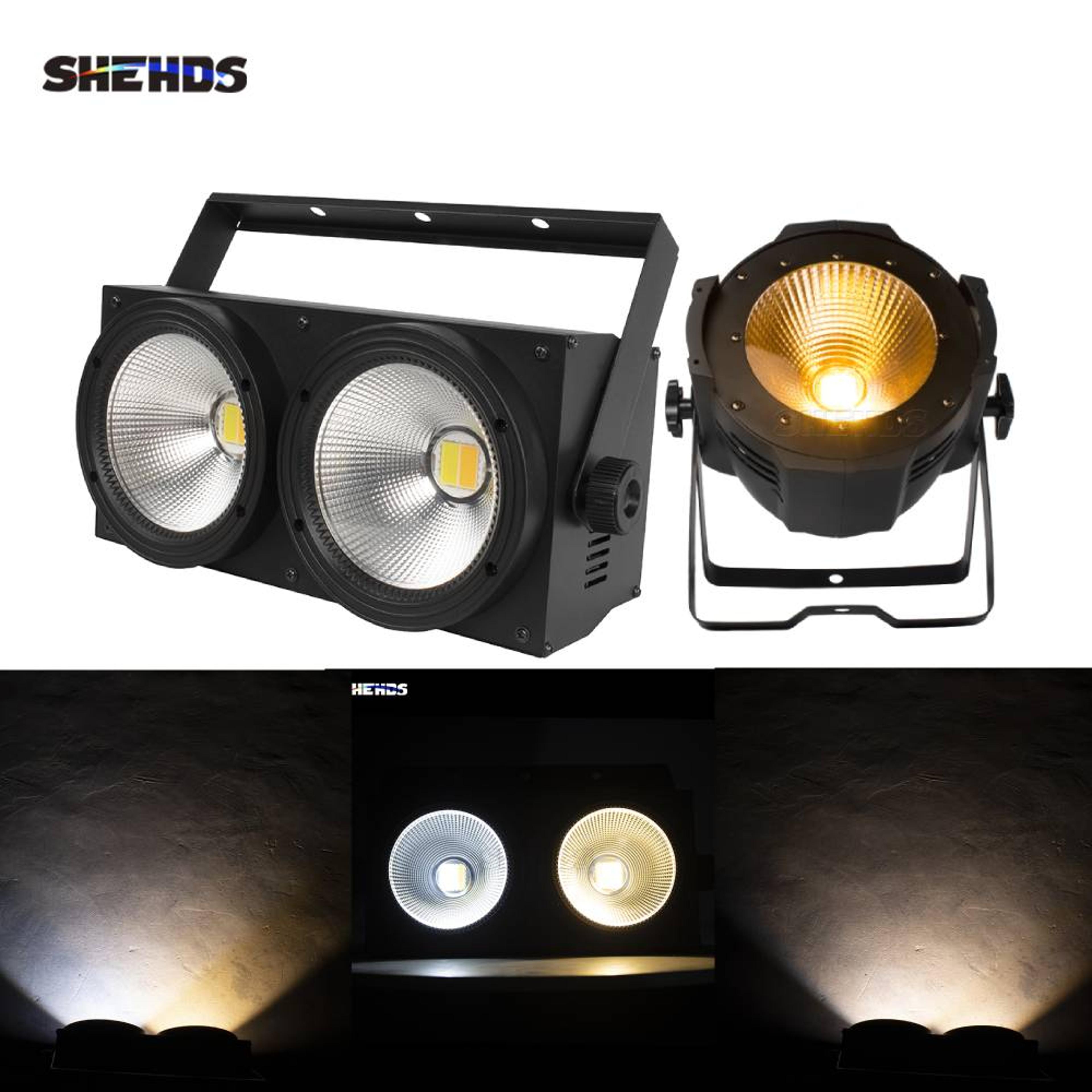 led par light, cold and warm color barn doors, dmx512 dj lighting for stage, disco, concert