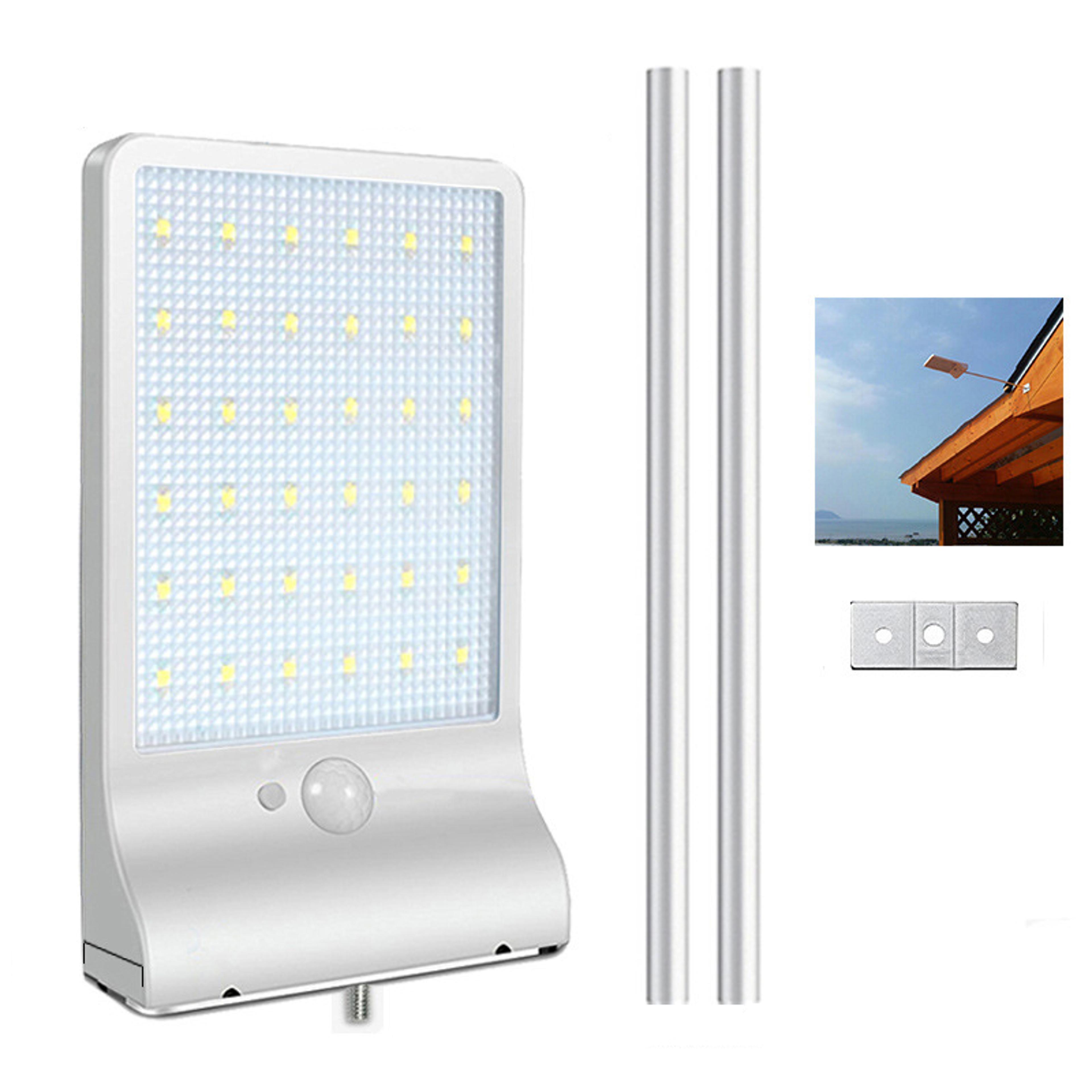 outdoor led solar light solar lamp with pir motion sensor wall light waterproof, sunlight powered garden street lamp