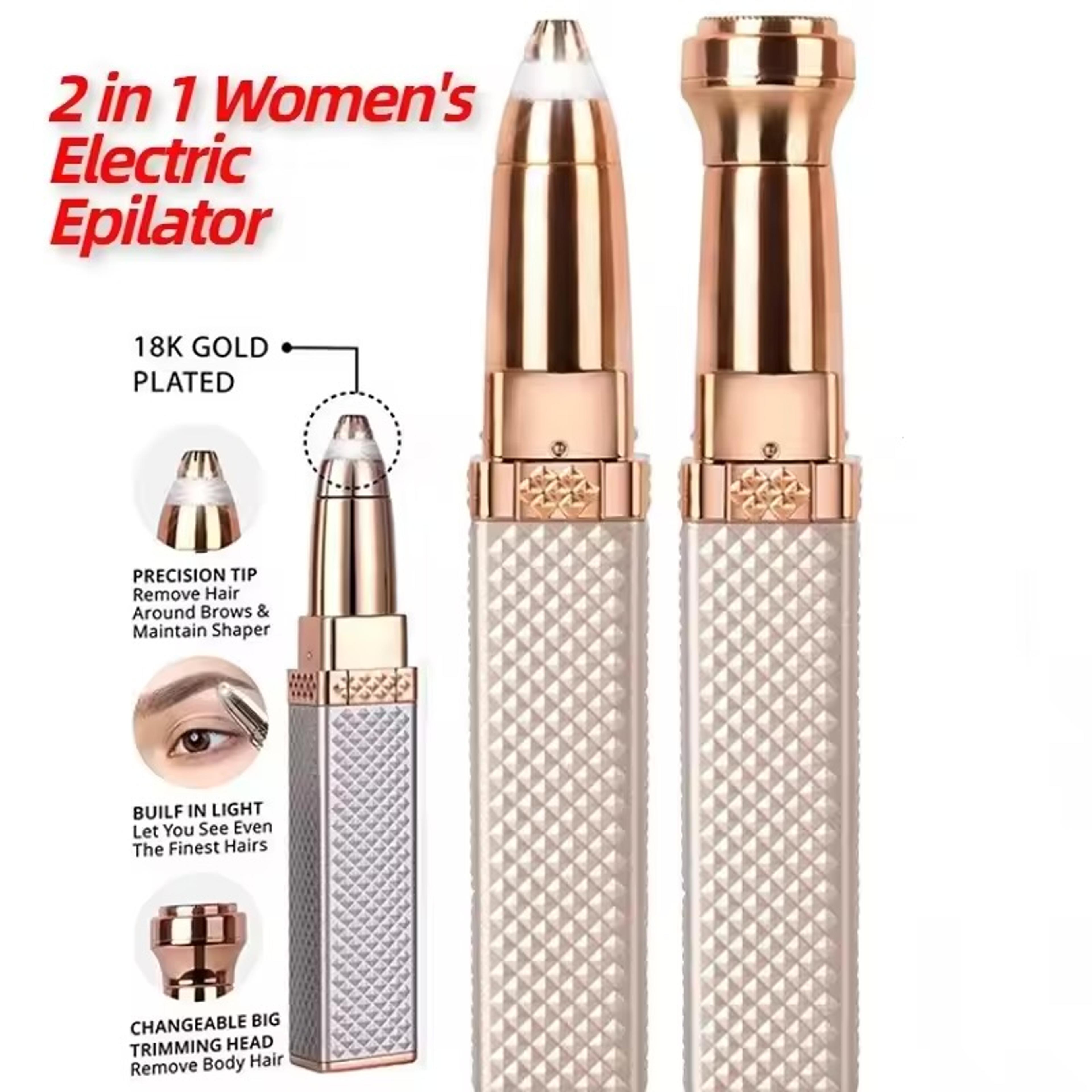 womens electric eyebrow trimmer usb charging portable epilator painless bikini razor for female face & body grooming