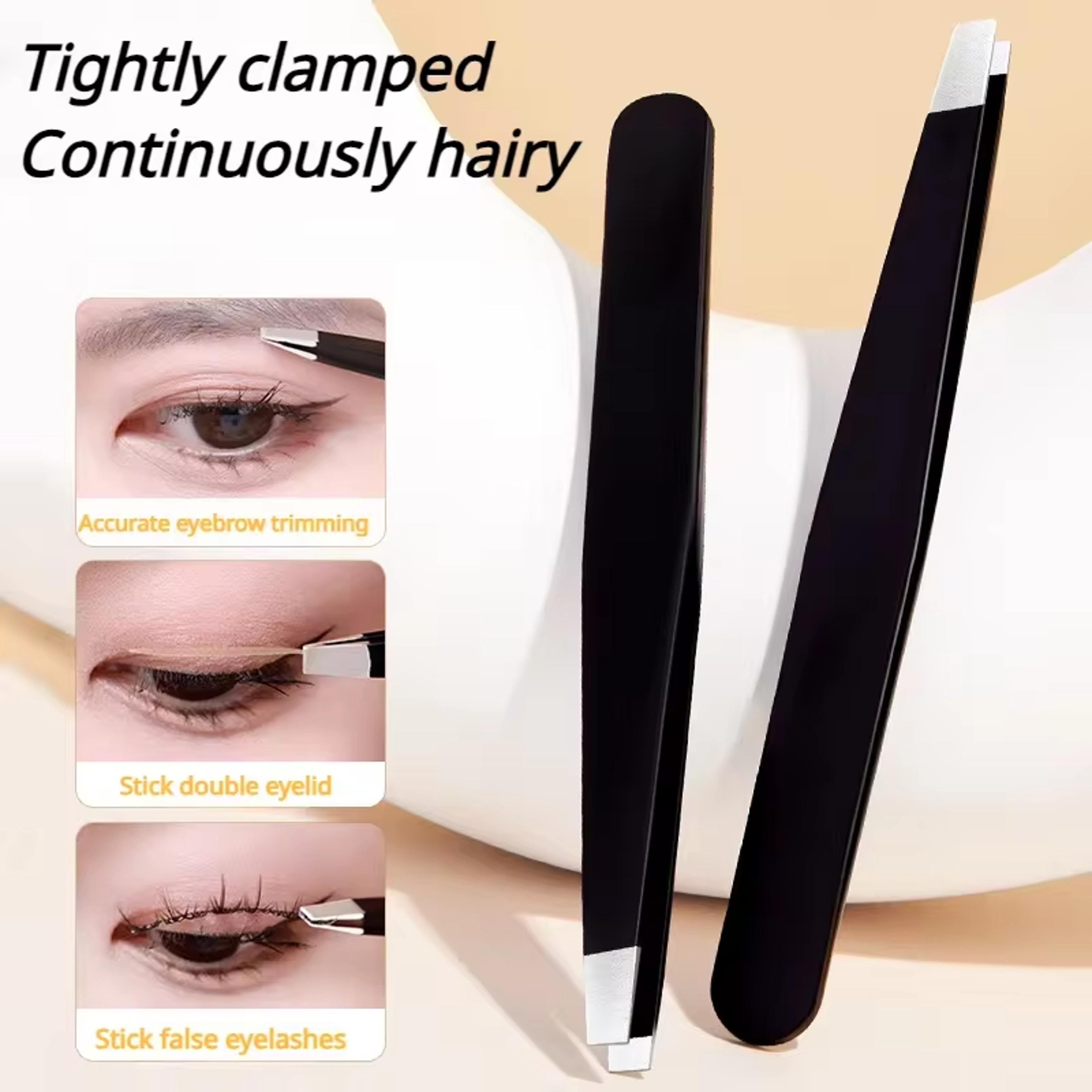 professional stainless steel eyebrow tweezers for women & men, precision hair removal, eyebrow shaping & comfortable