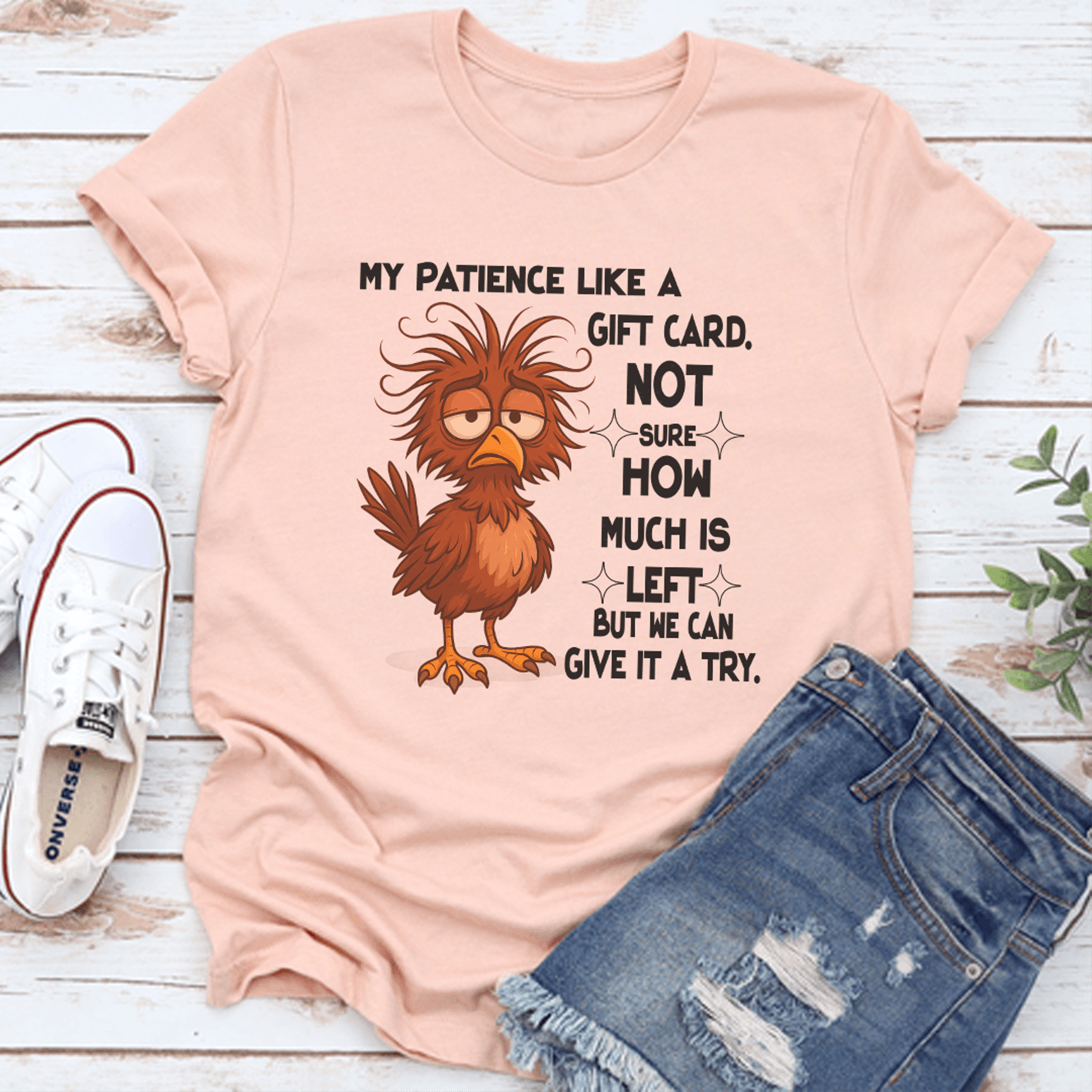 my patience like a gift card tee
