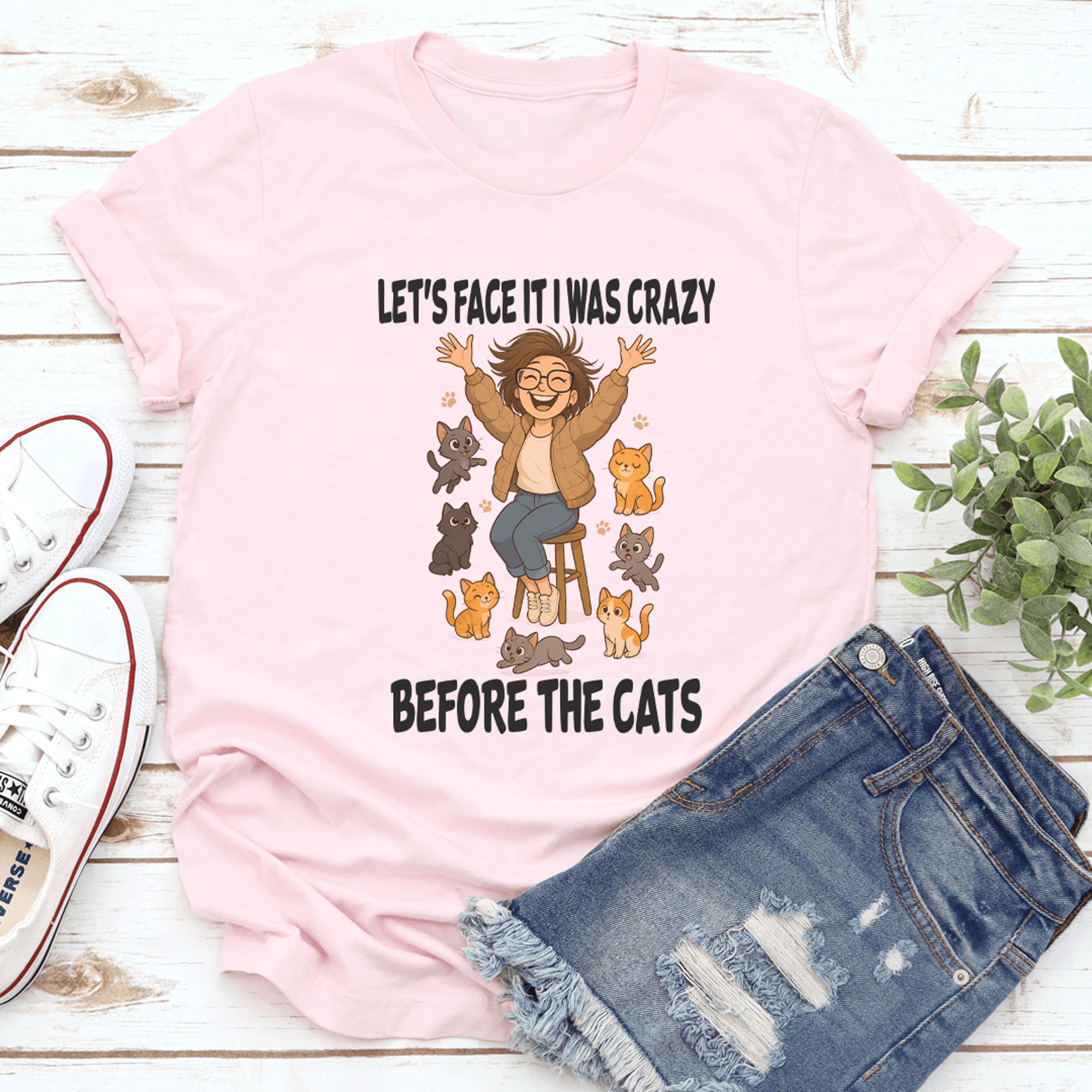 let's face it i was crazy before the cats tee