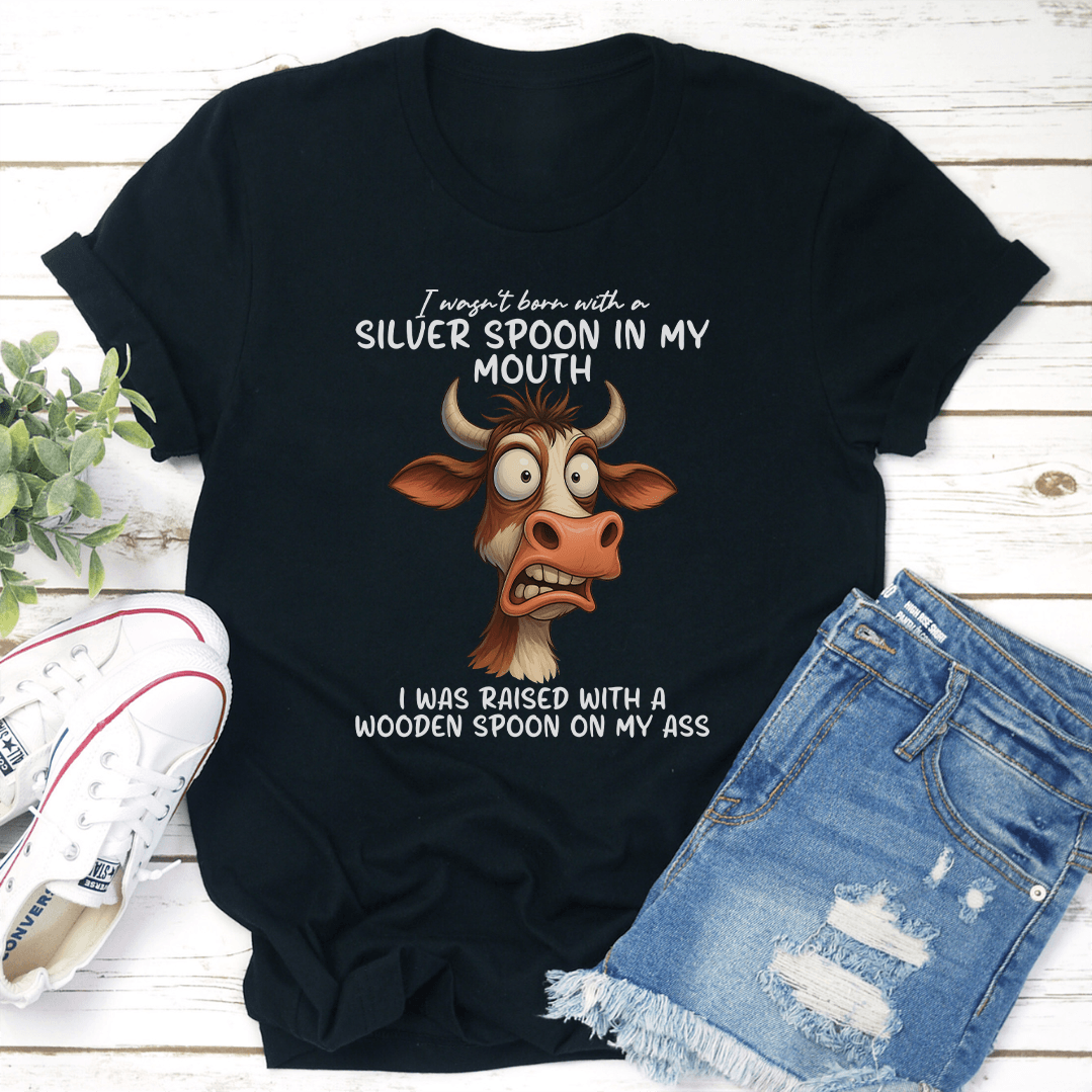 i wasn't born with a silver spoon tee