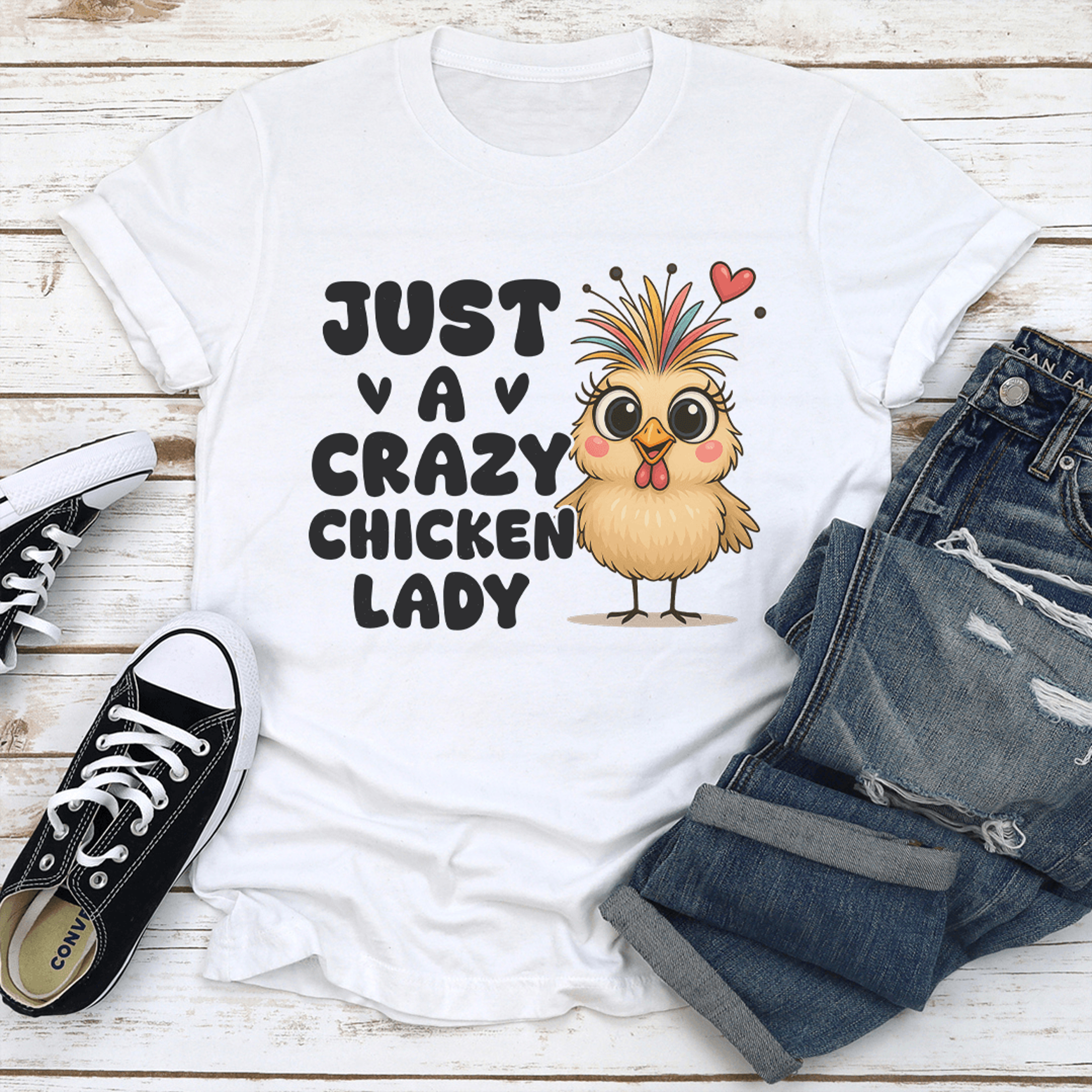 just a crazy chicken lady tee