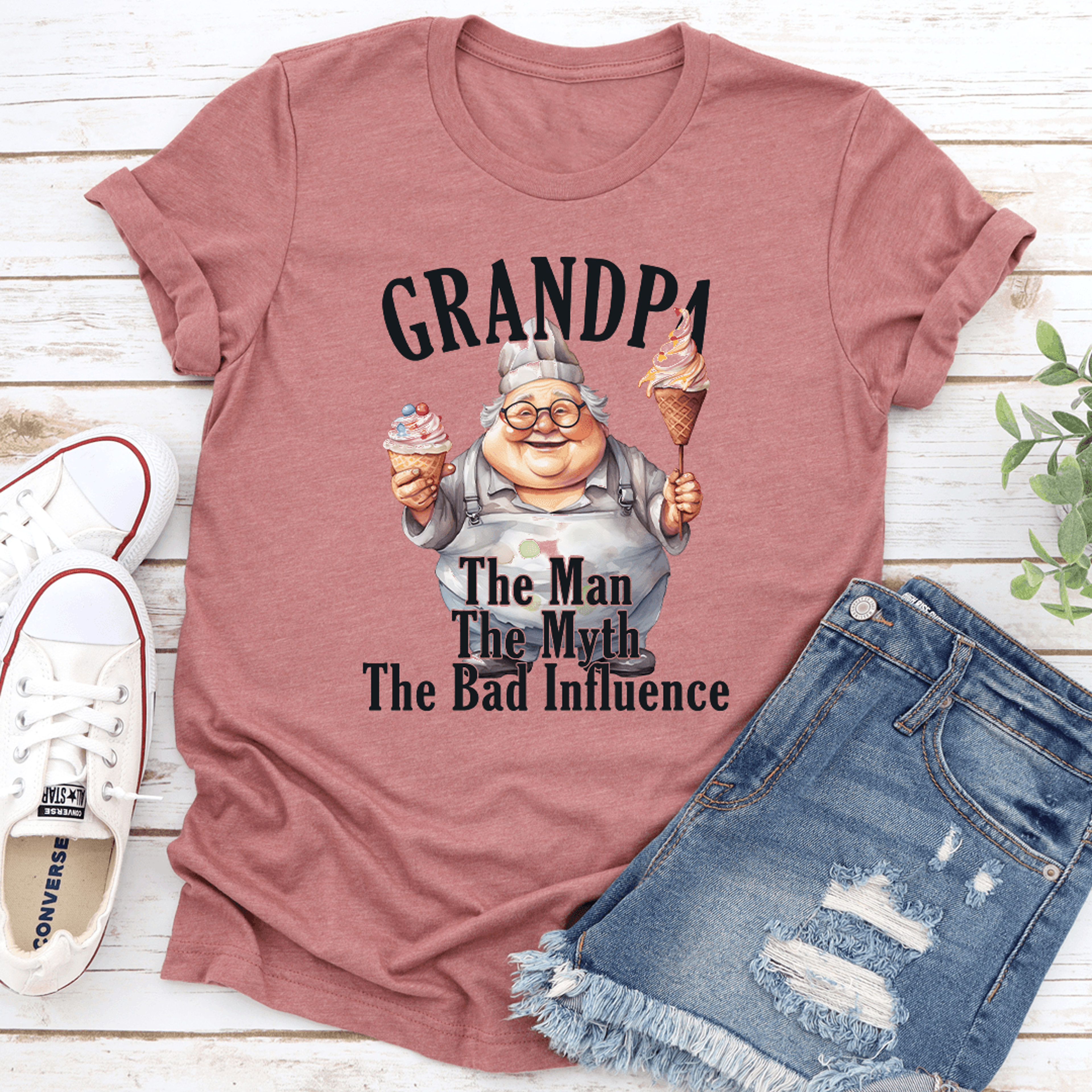grandpa the man the myth the bad influence tee