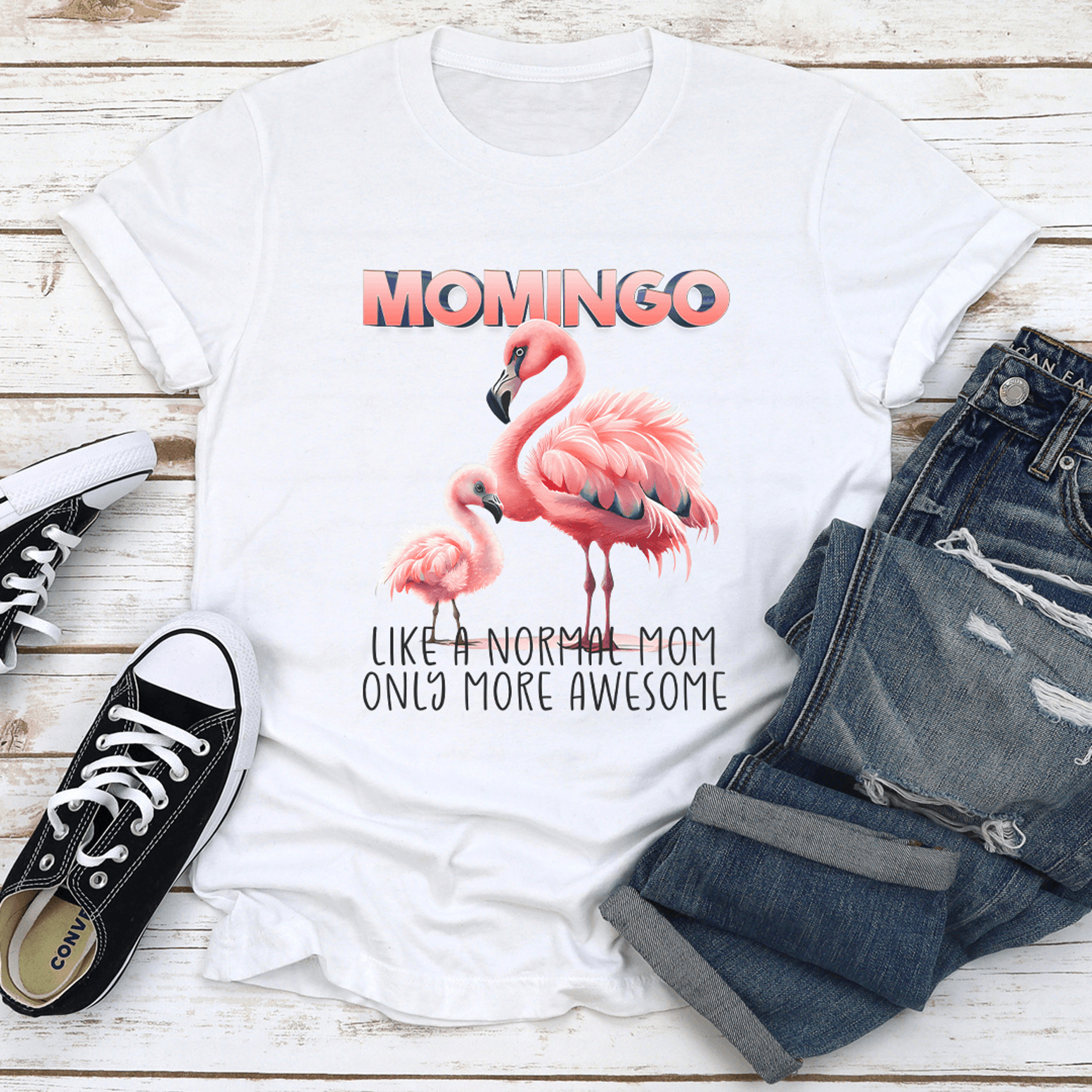 momingo like a normal mom only more awesome tee