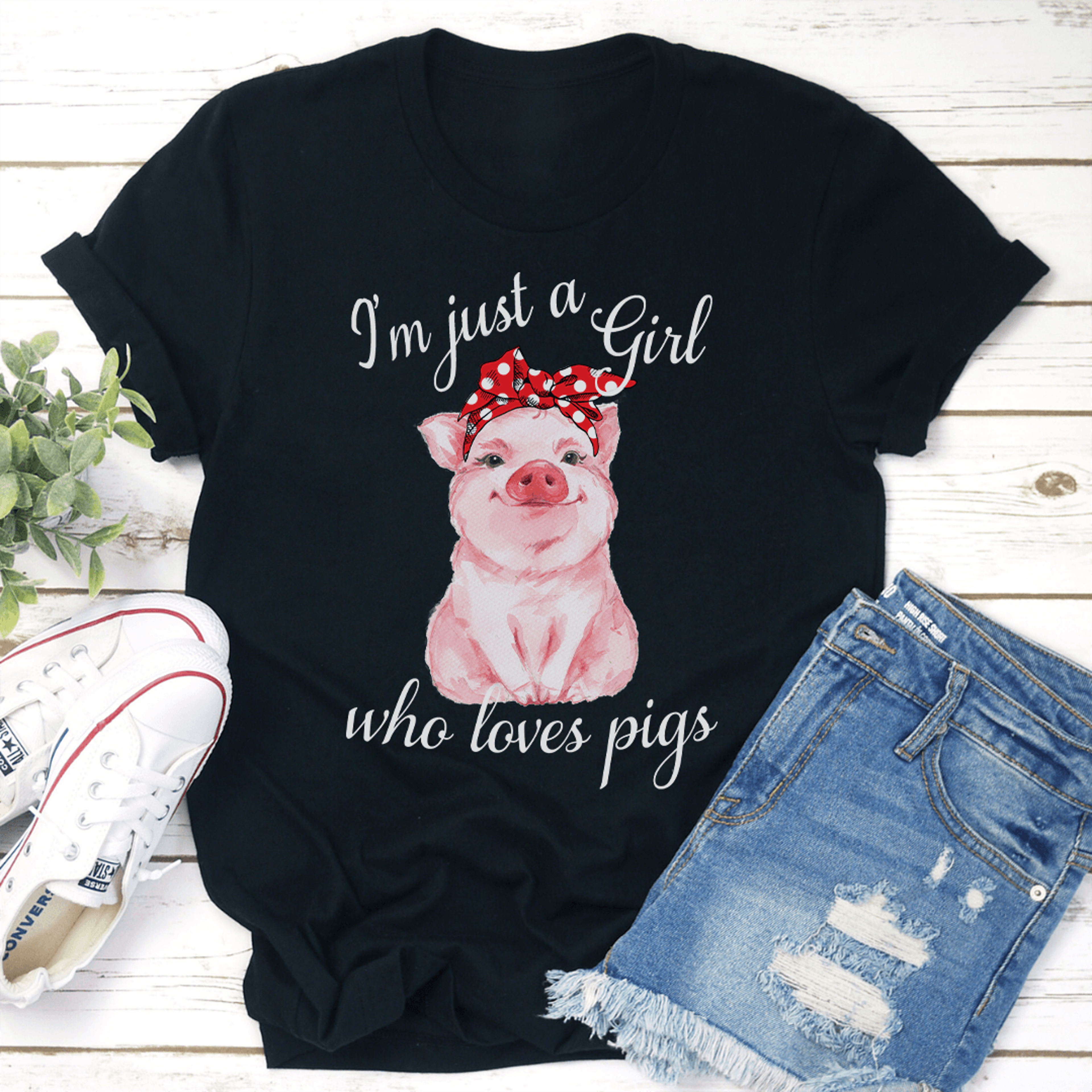 i'm just a girl who love pigs tee
