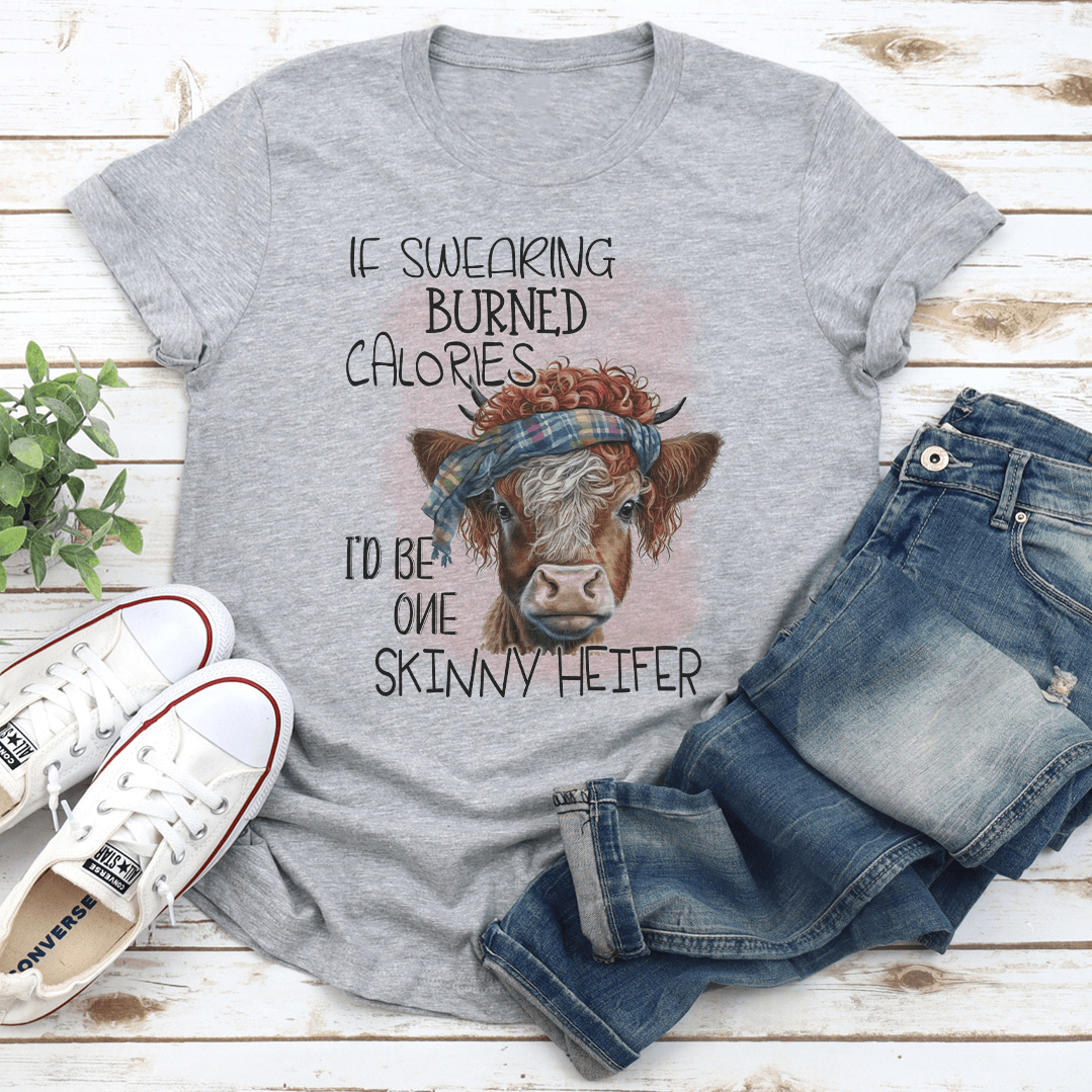 if swearing burned calories tee