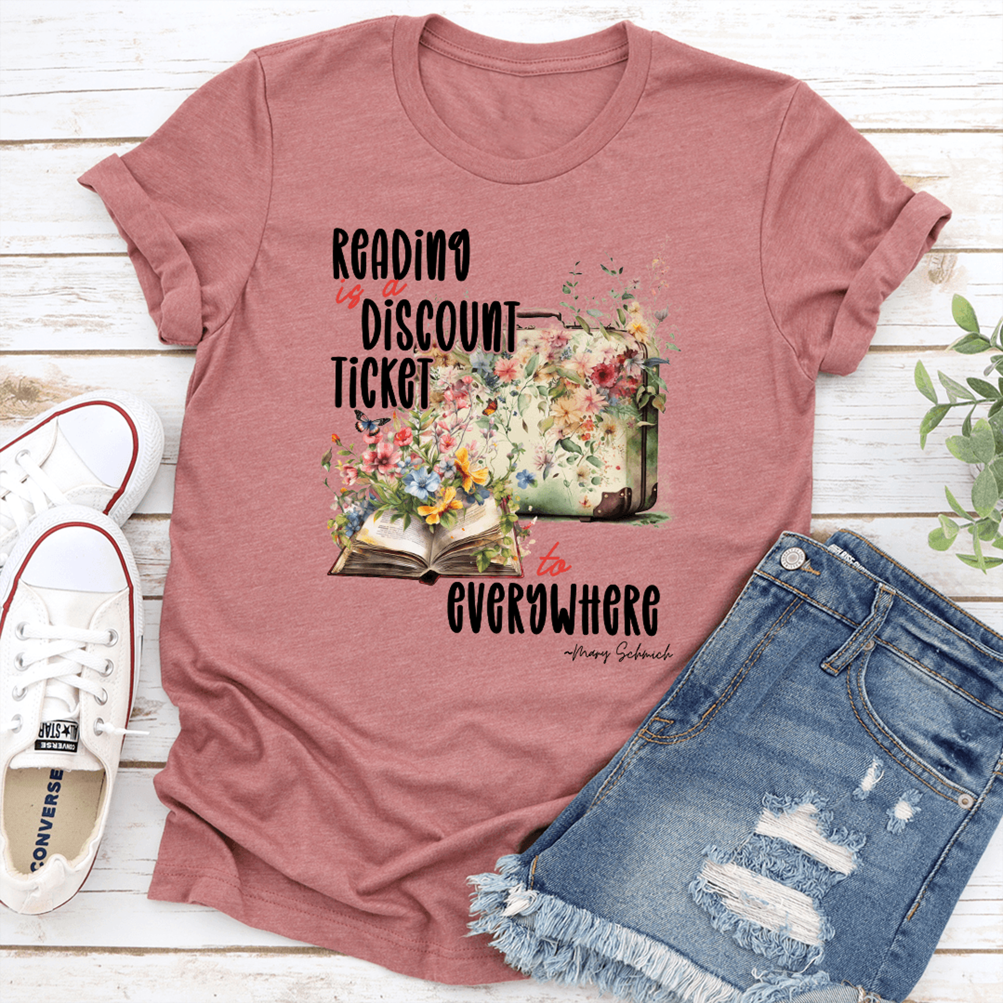 reading is a discount ticket to everywhere tee