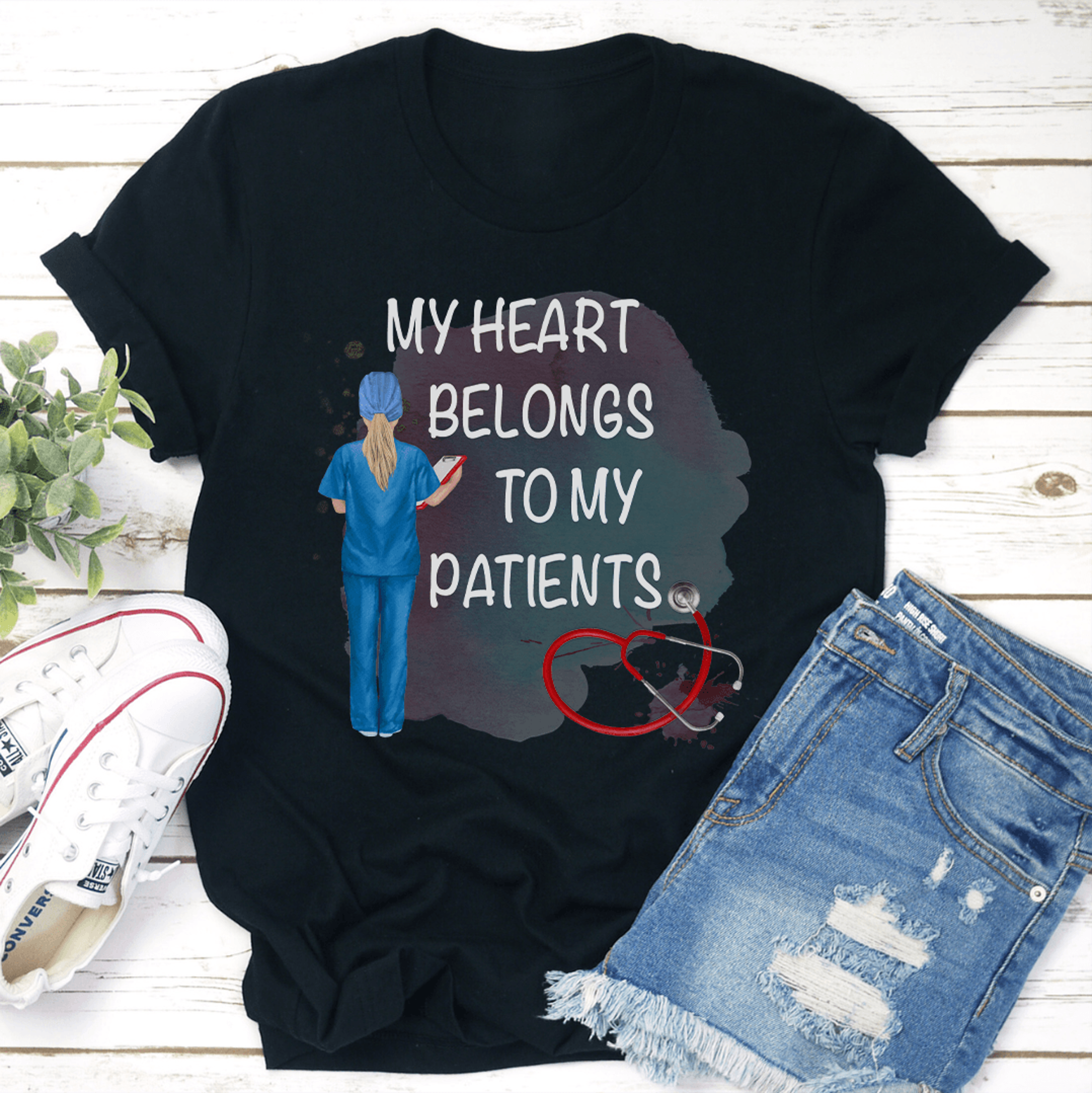 my heart belongs to my patients tee