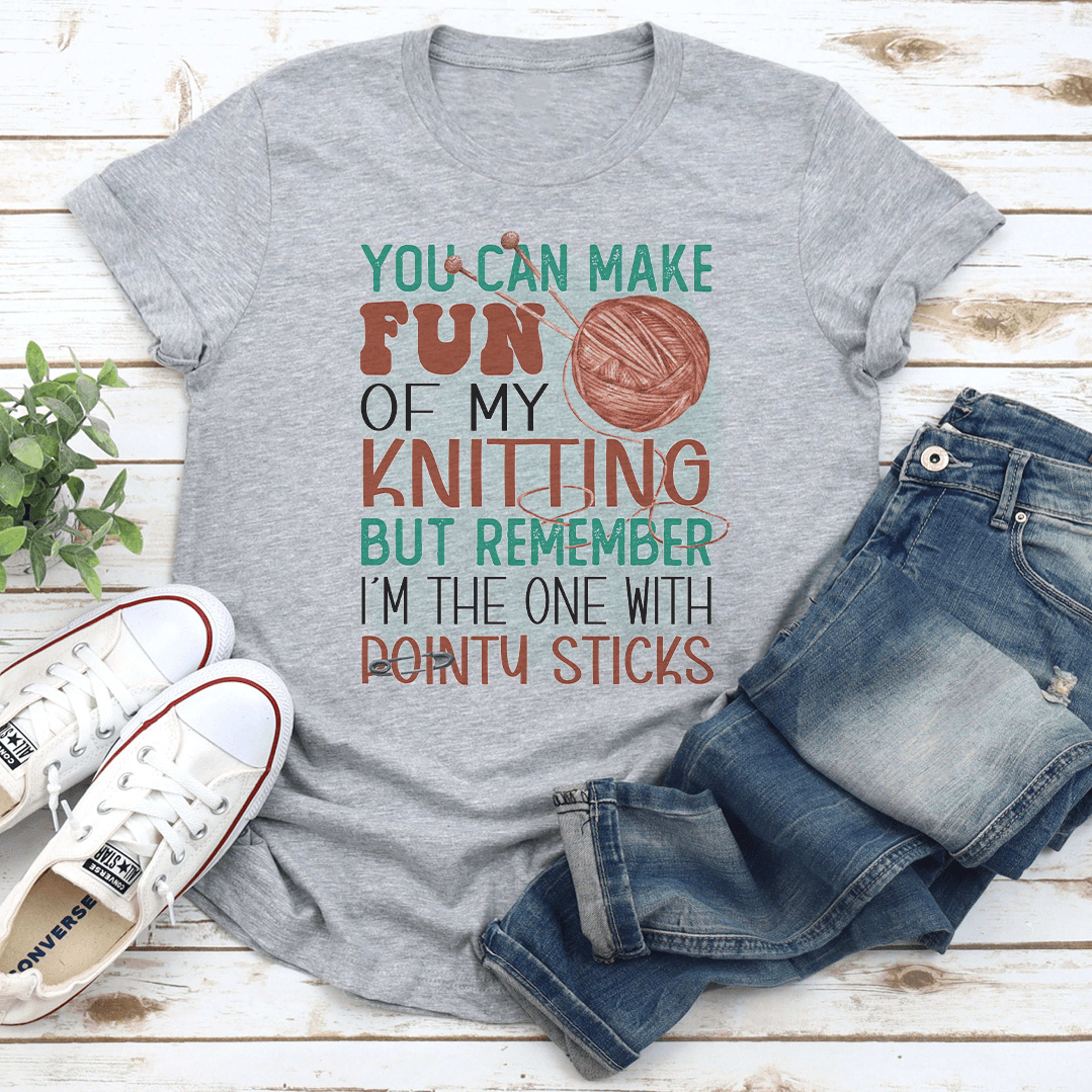 you can make fun of my knitting tee