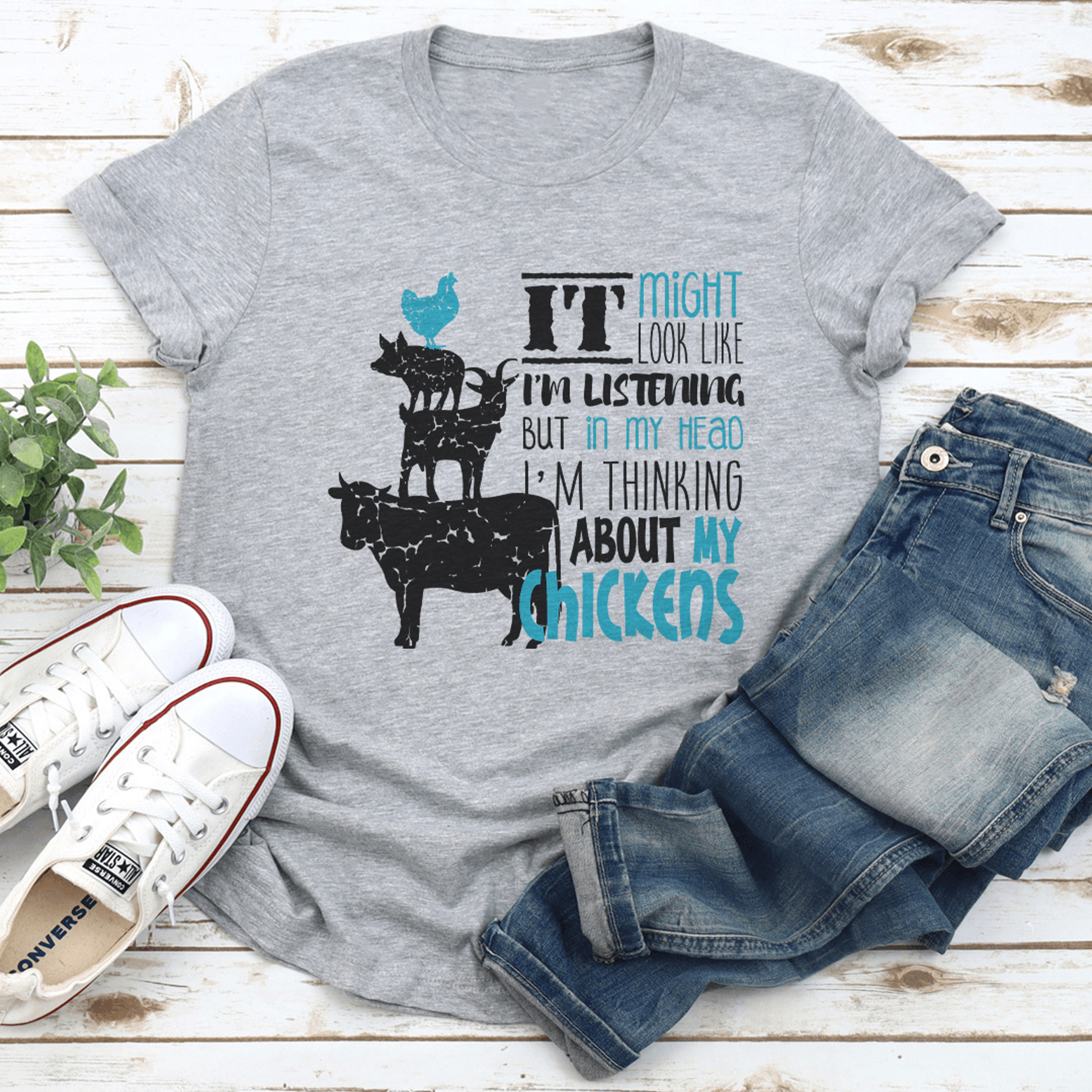 it might look like i'm listening but in my head tee