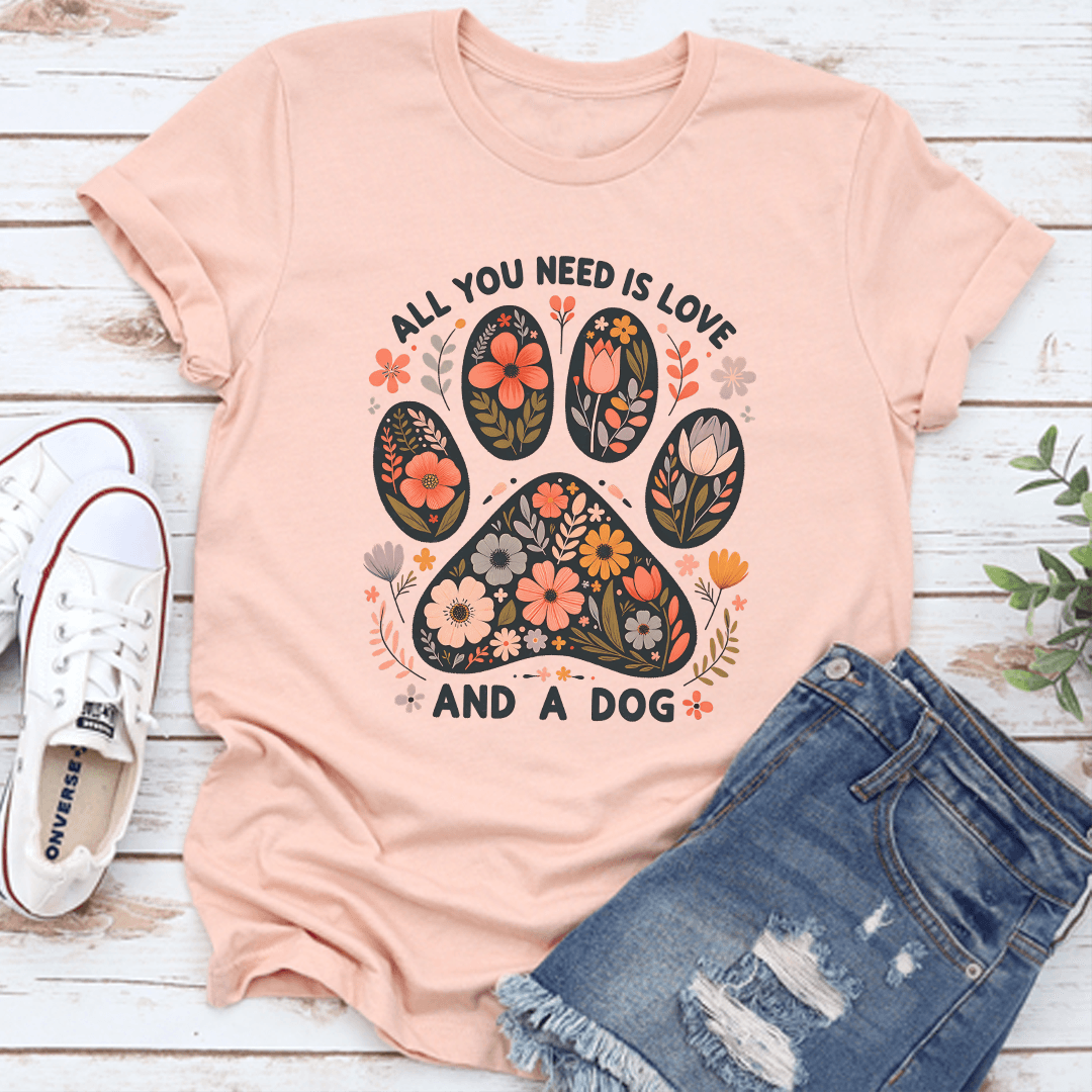 all you need is love and a dog tee