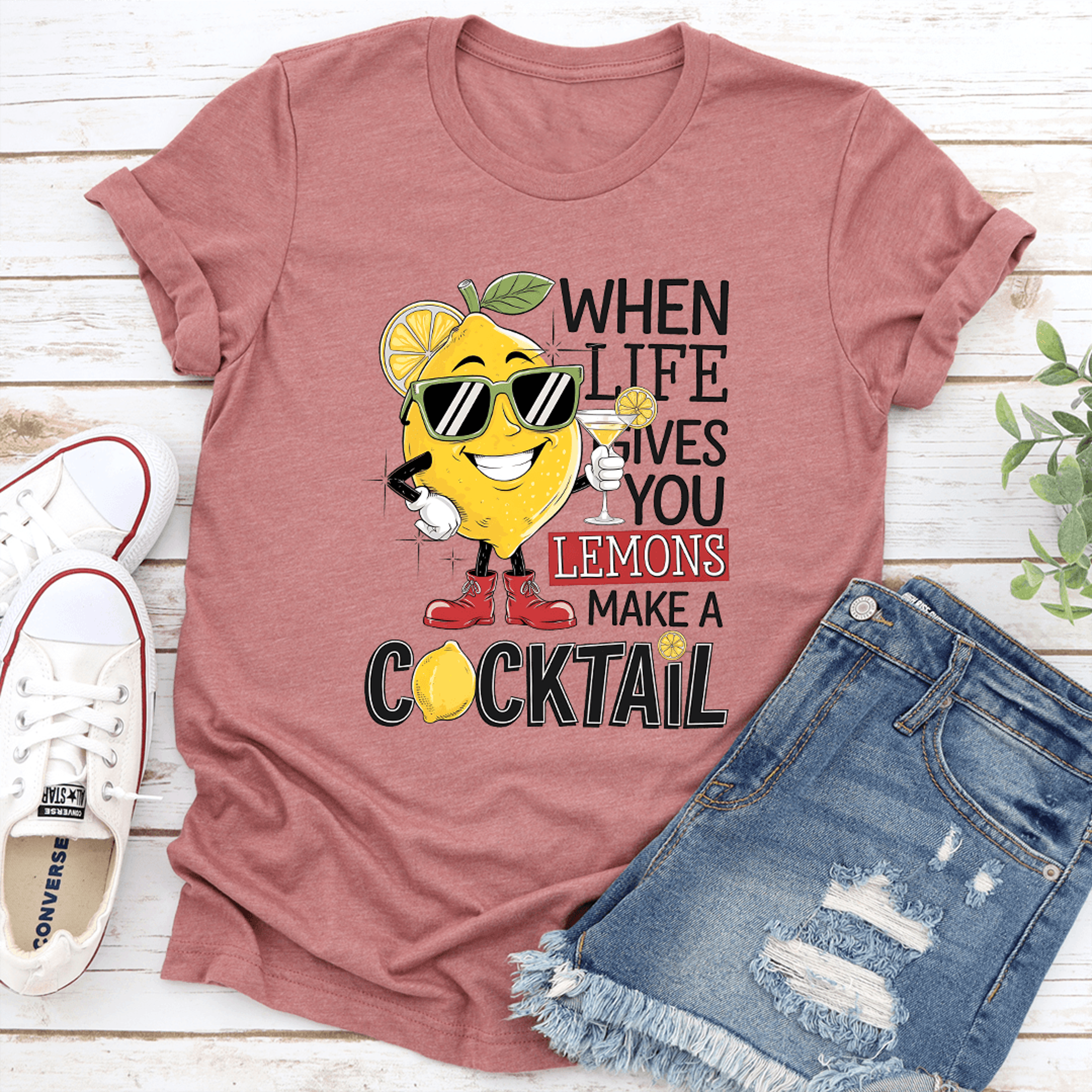 when life gives you lemons cocktail tee