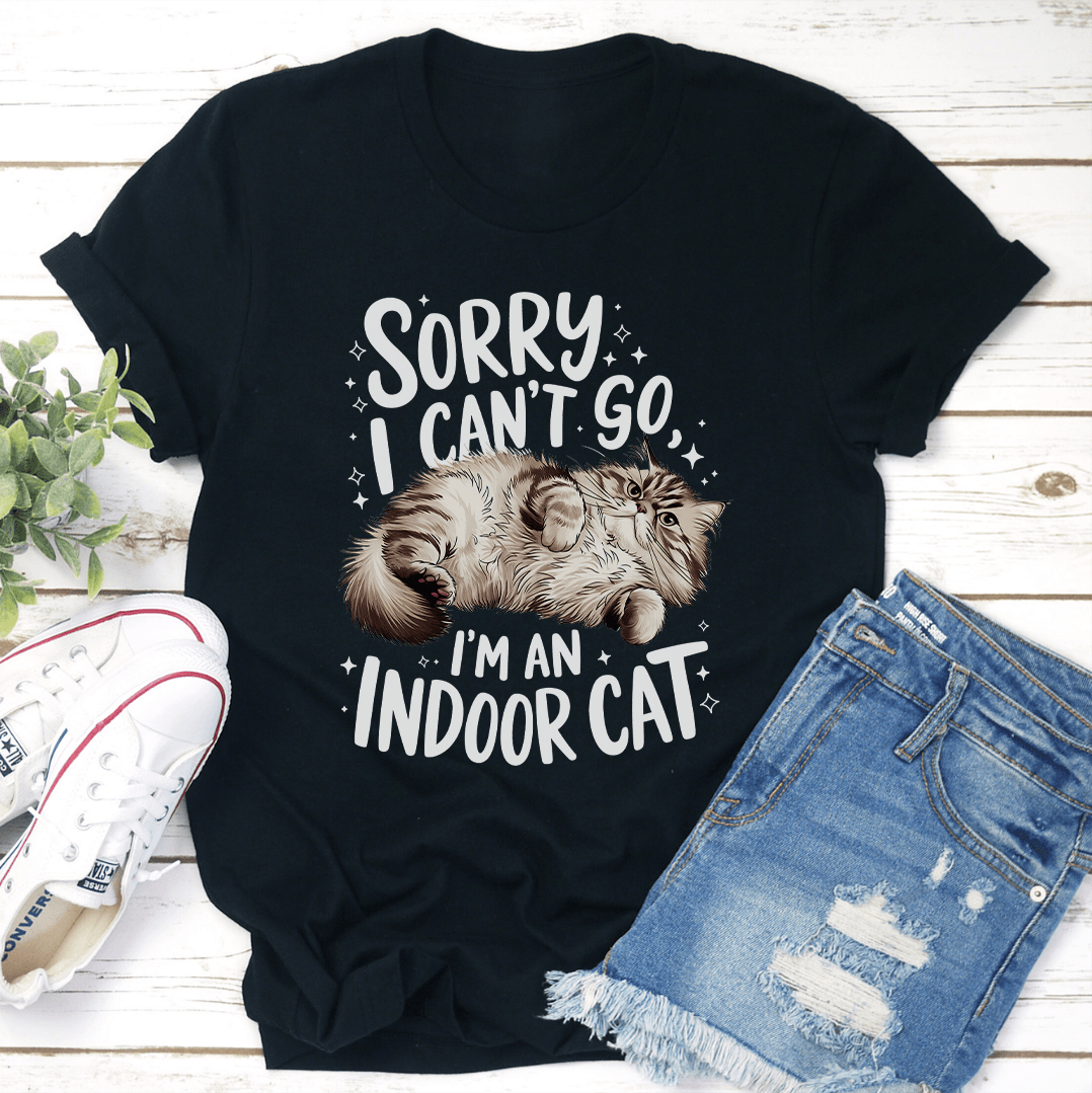 sorry i can't go i'm an indoor cat tee