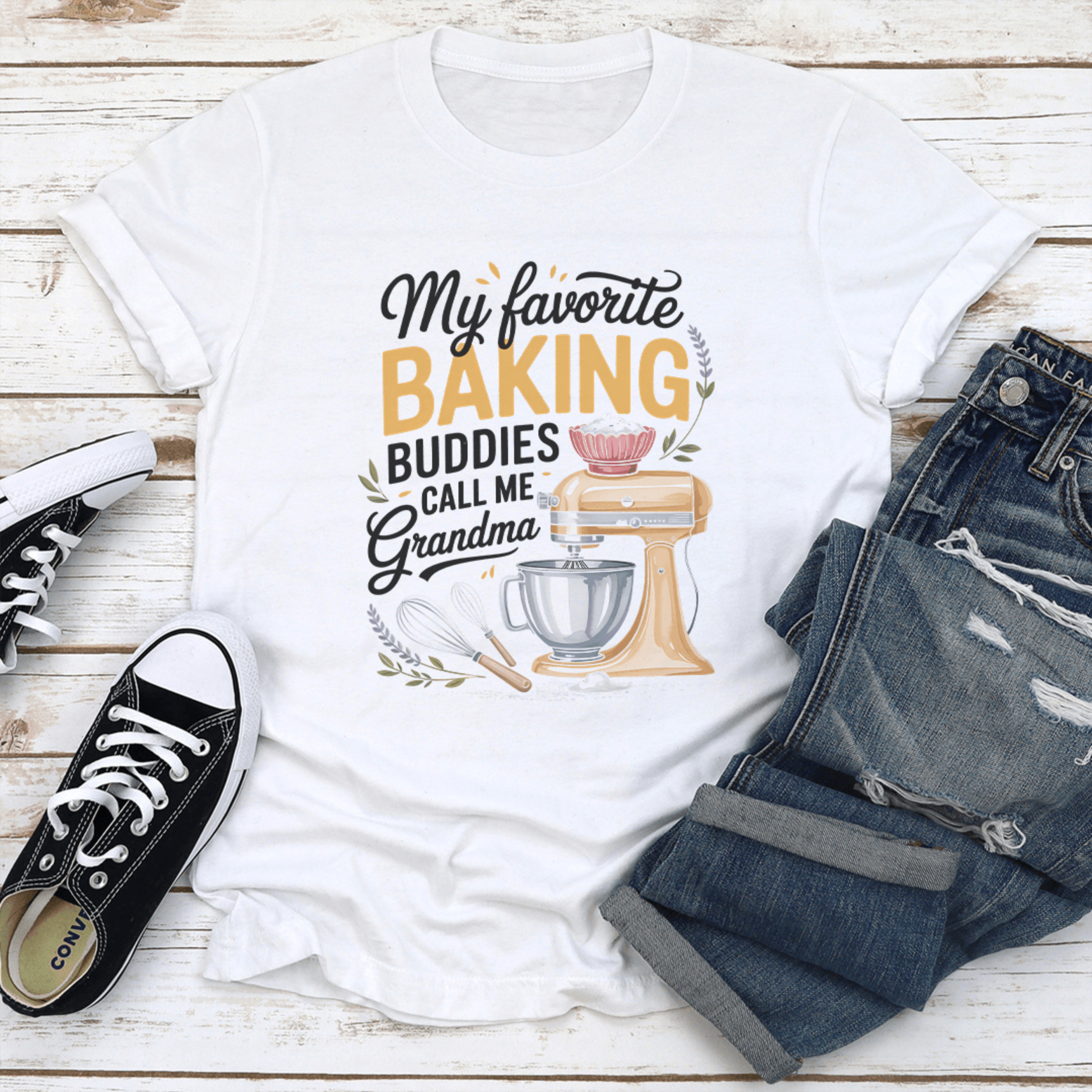 my favorite baking buddies call me grandma tee