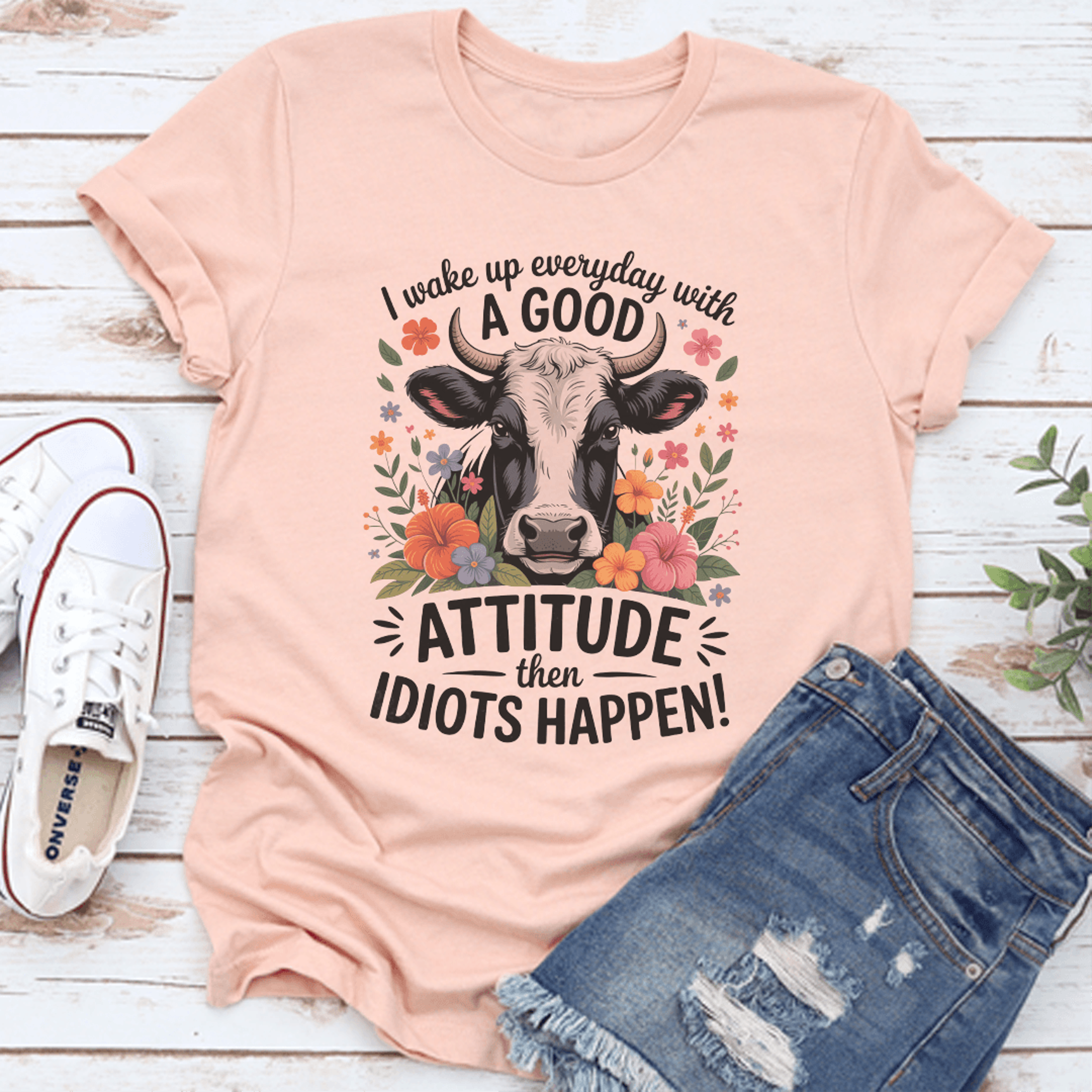 i wake up everyday with a good attitude tee