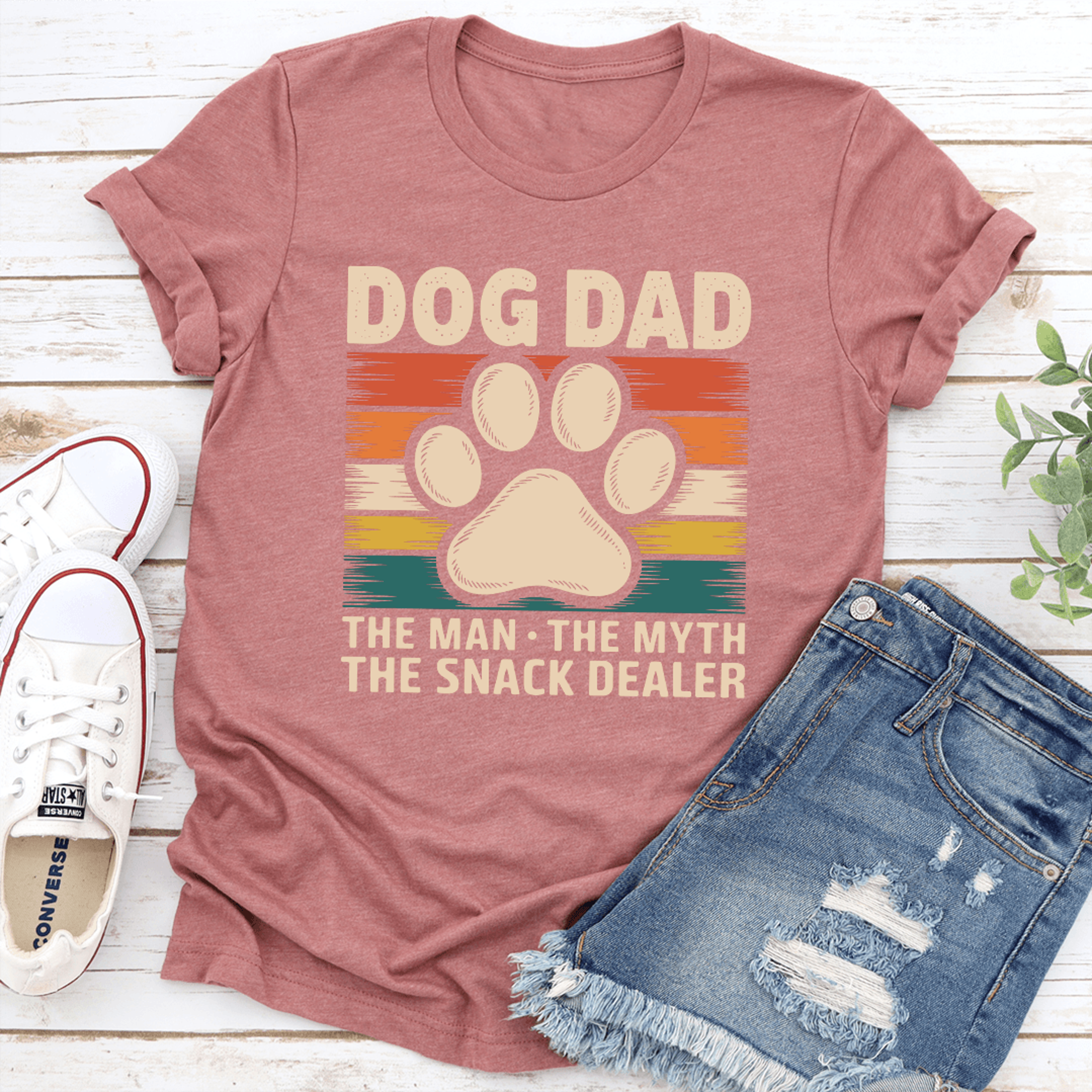 dog dad the man the myth the snack dealer tee