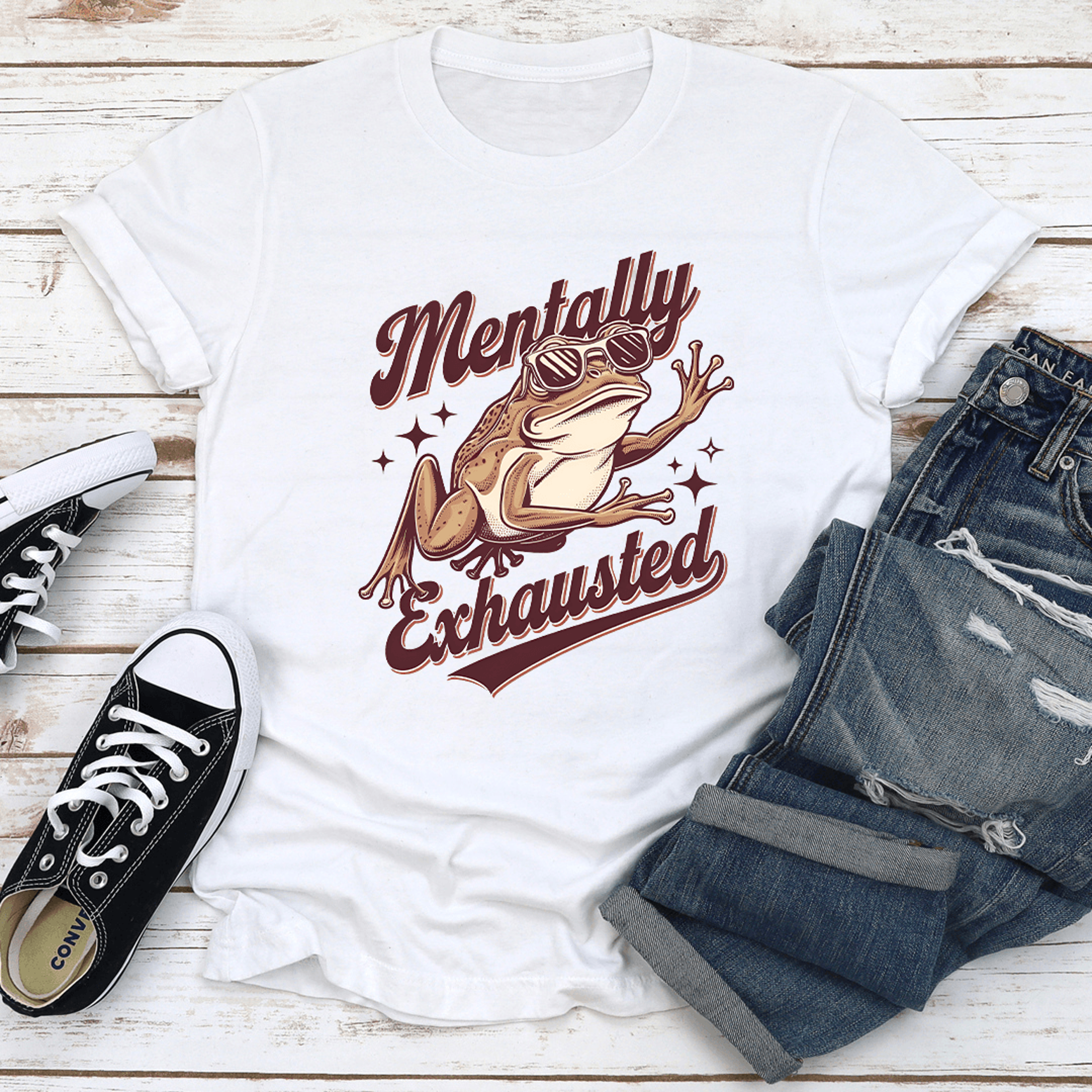 mentally exhausted tee