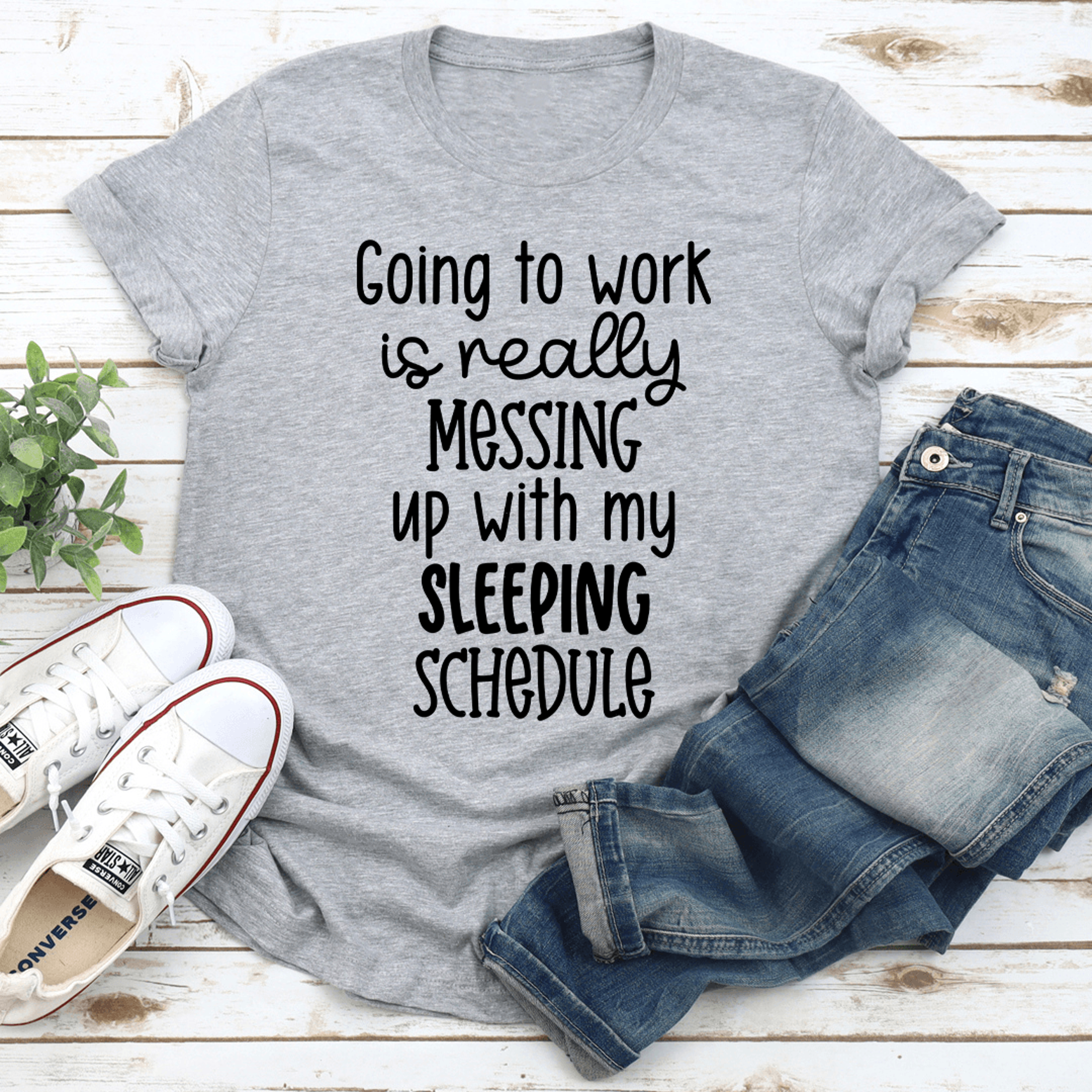 going to work is really messing up with my sleeping schedule tee
