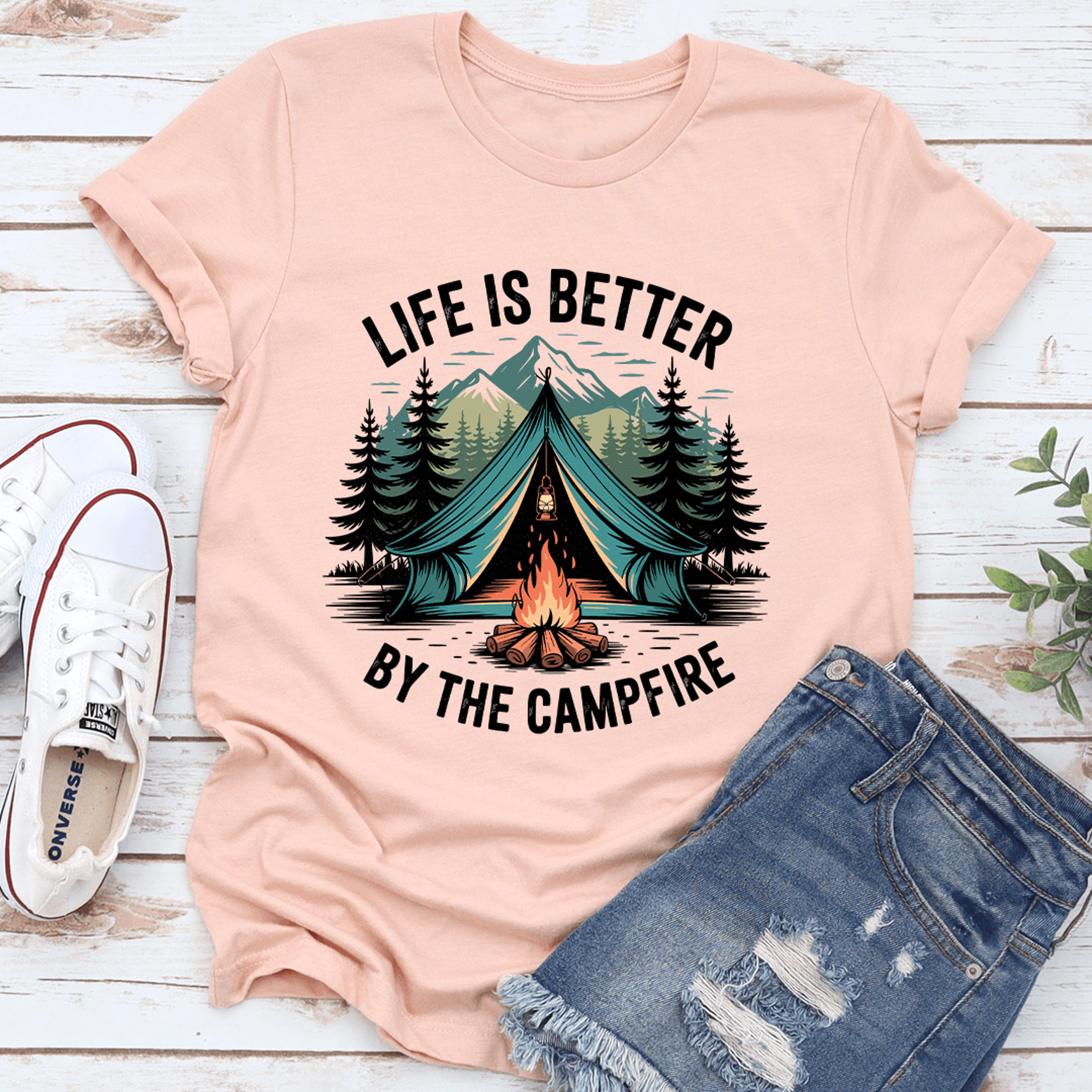 life is better by the campfire tee