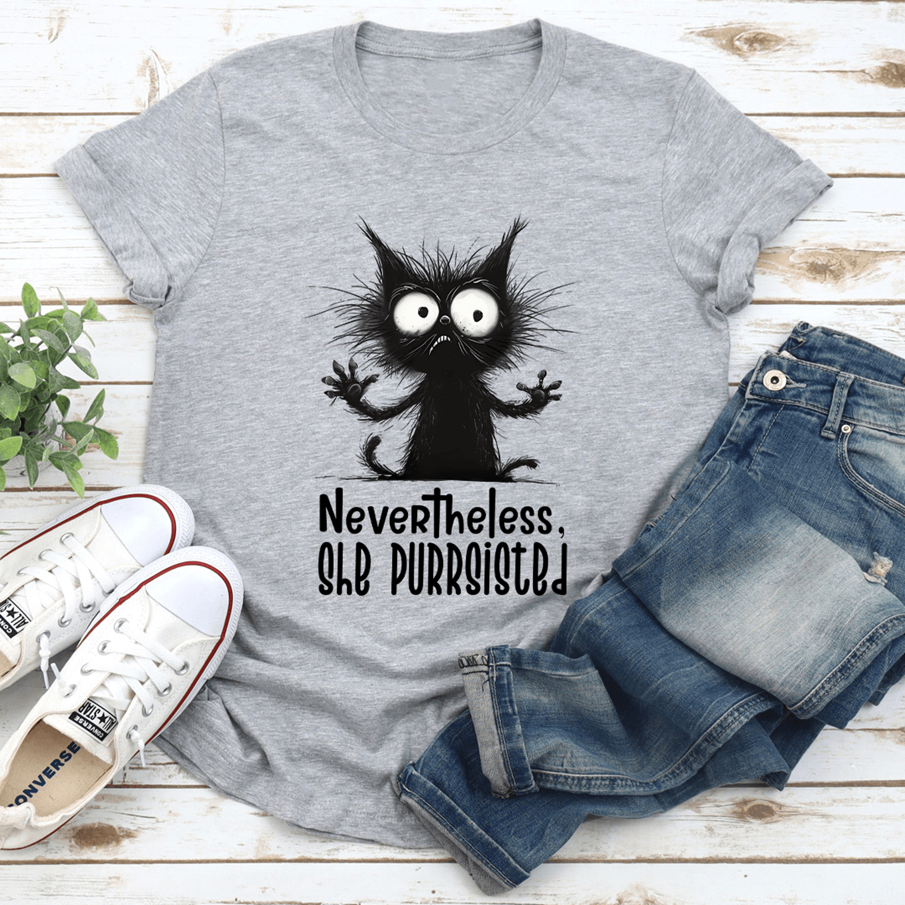 nevertheless she purrsisted tee