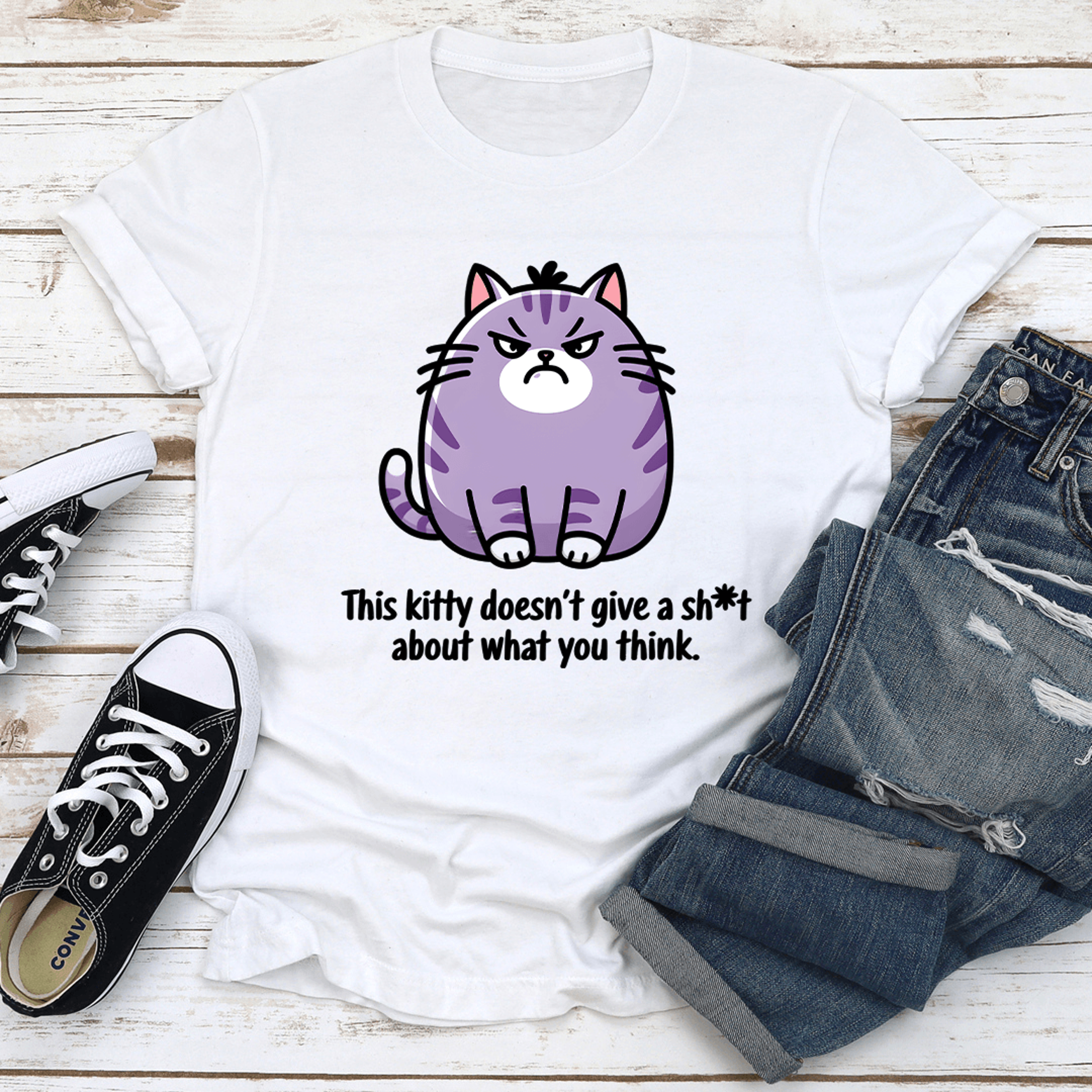 this kitty doesn't give a s-it tee