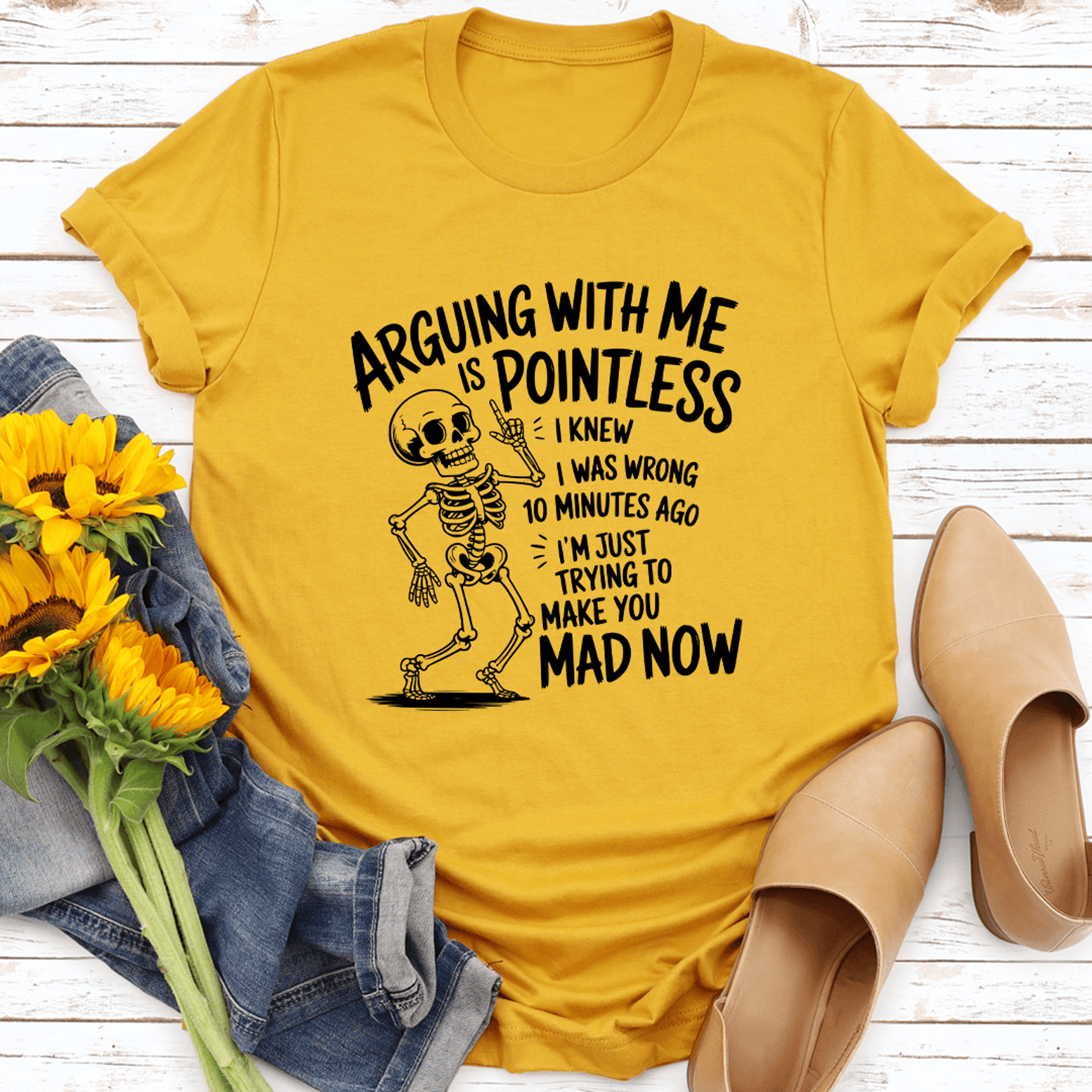 arguing with is me pointless tee