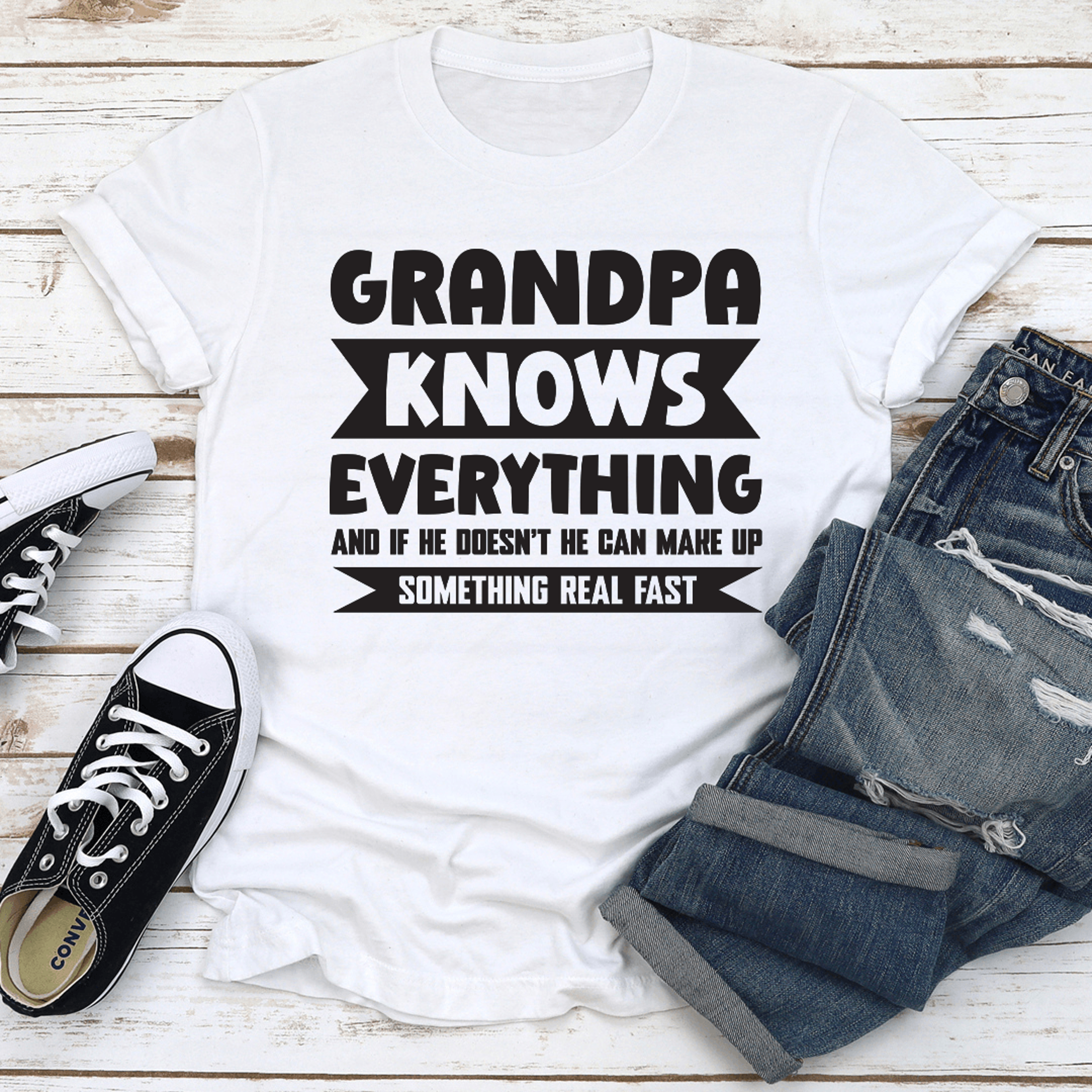 grandpa knows everything tee