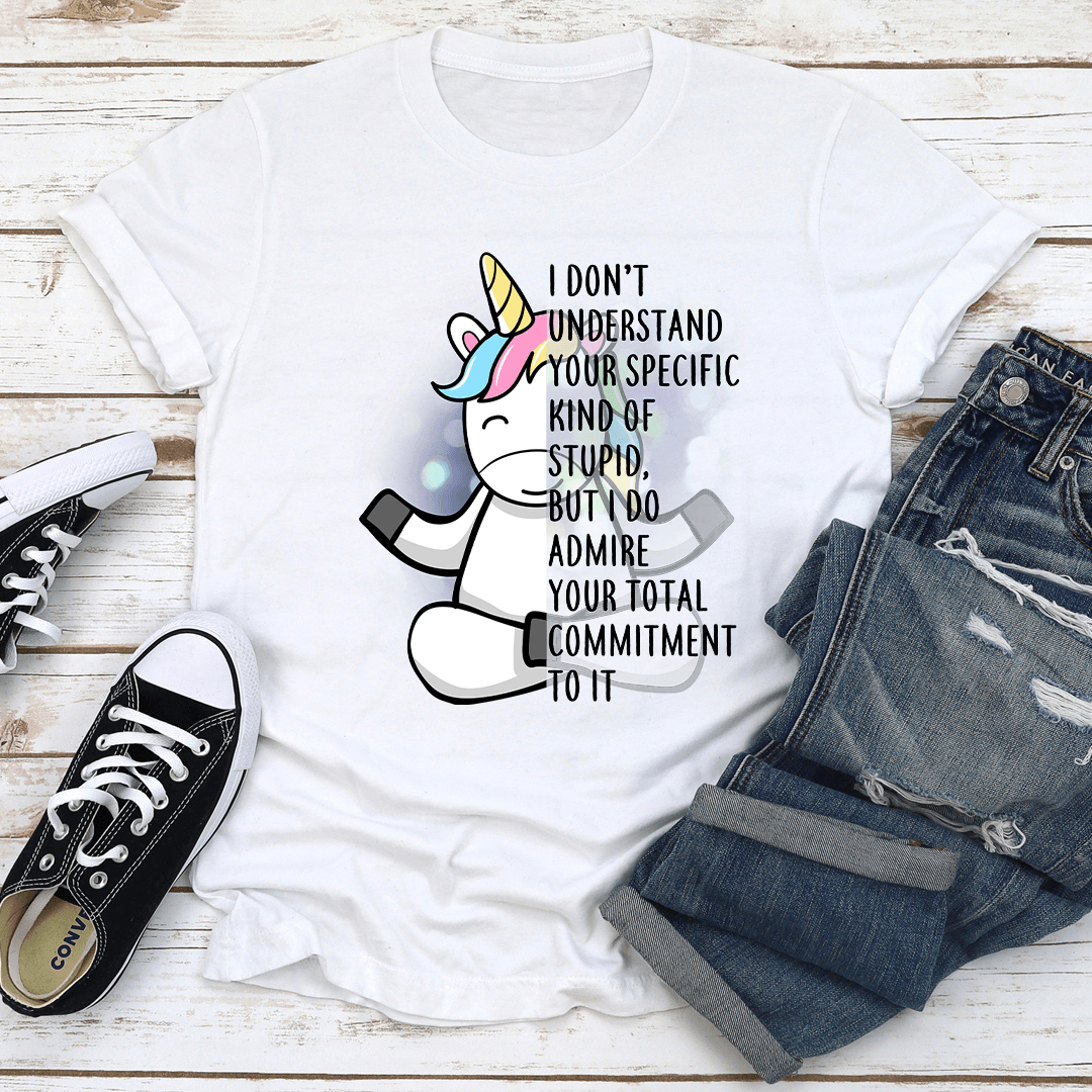 i don't understand your specific kind of stupid tee