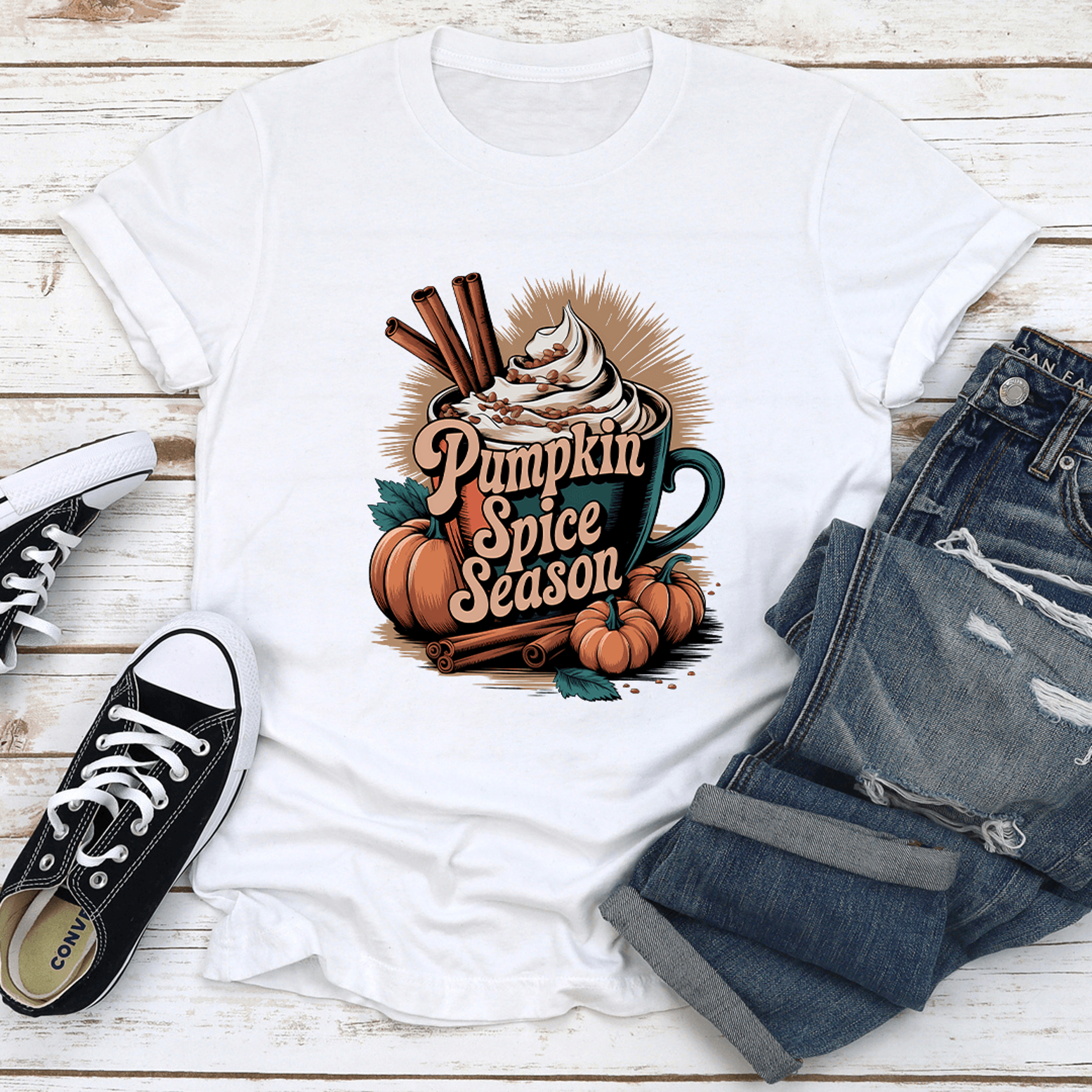 pumpkin spice season latte tee