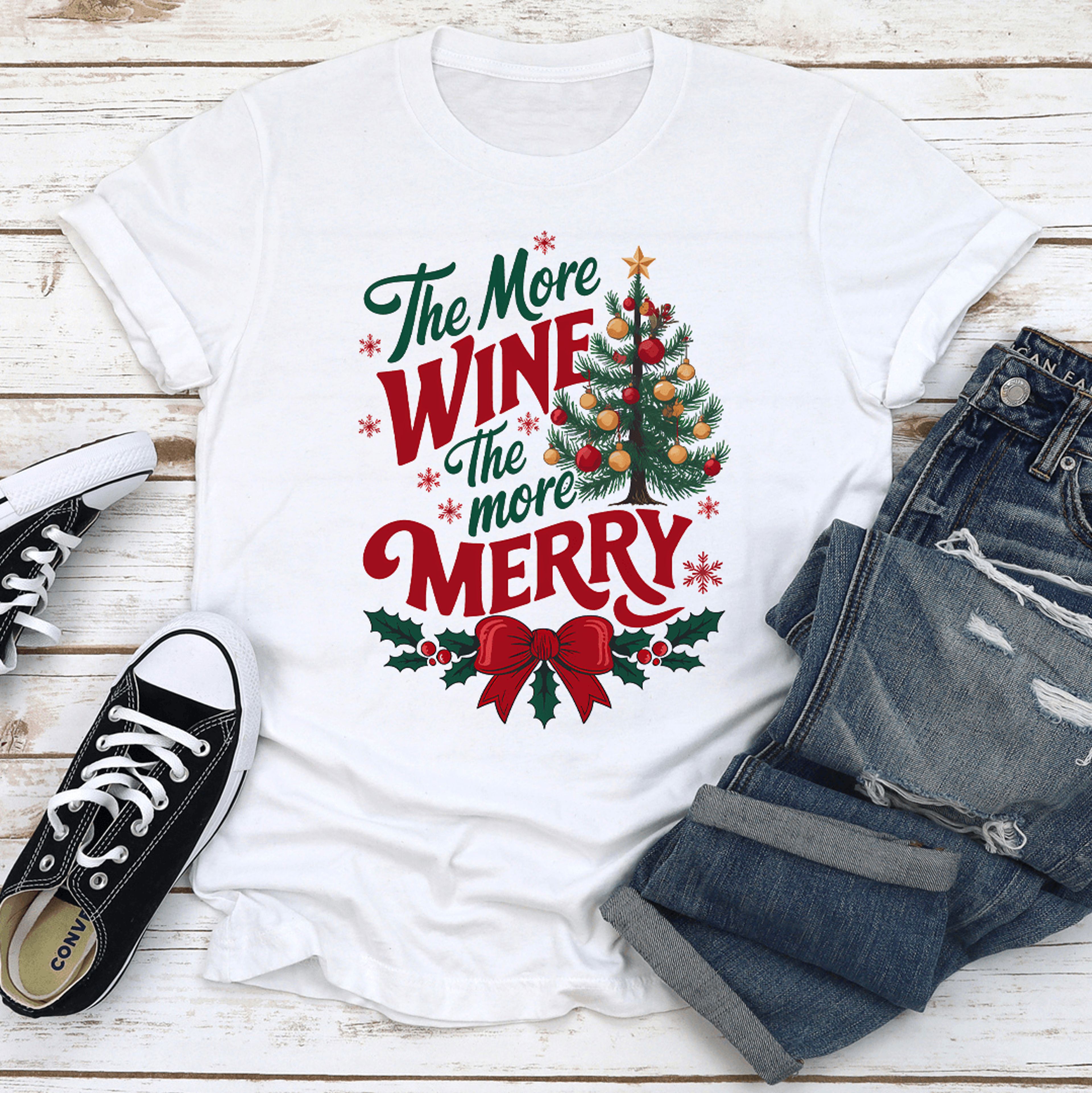 the more wine the more merry tee