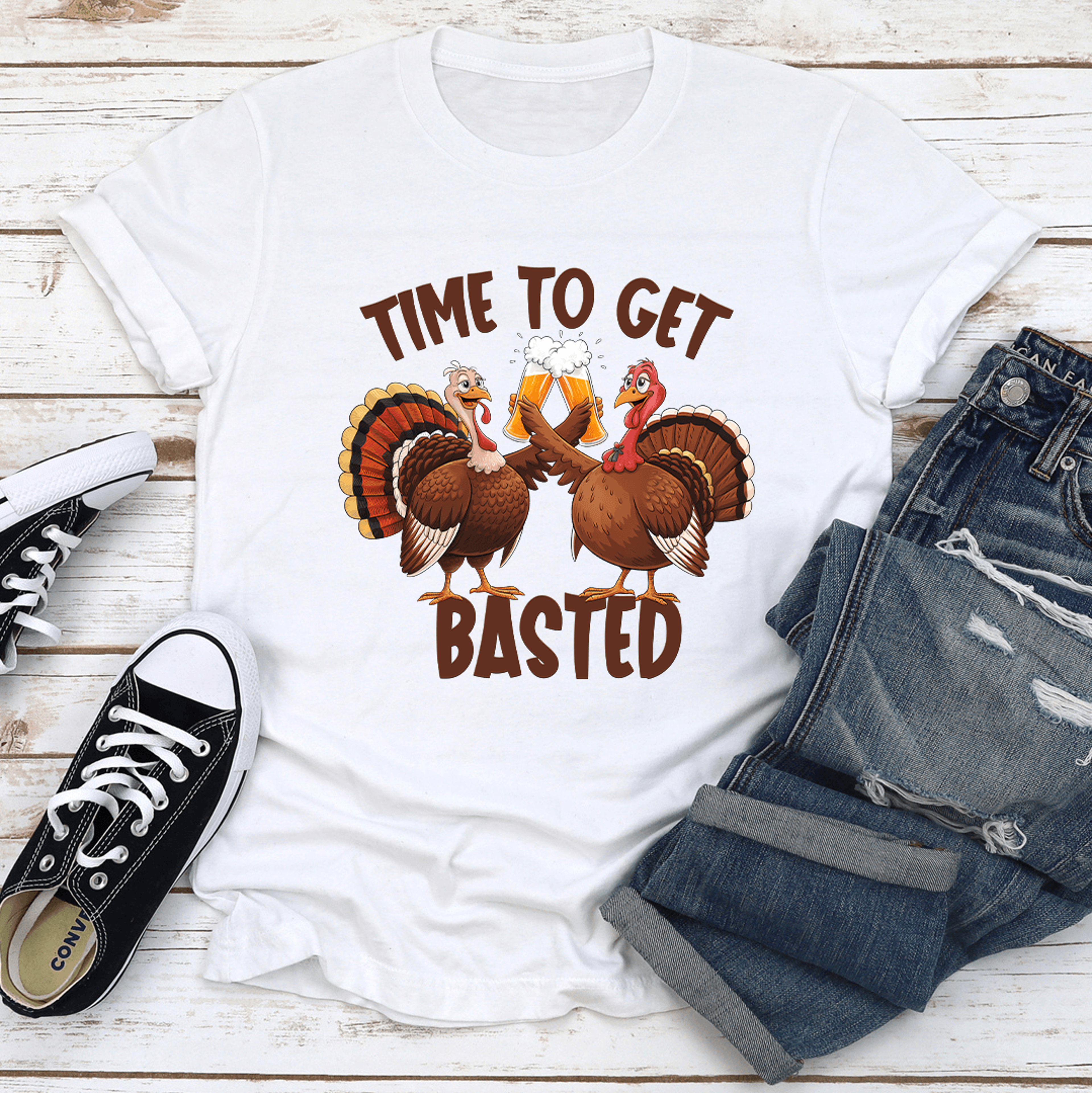 time to get basted tee