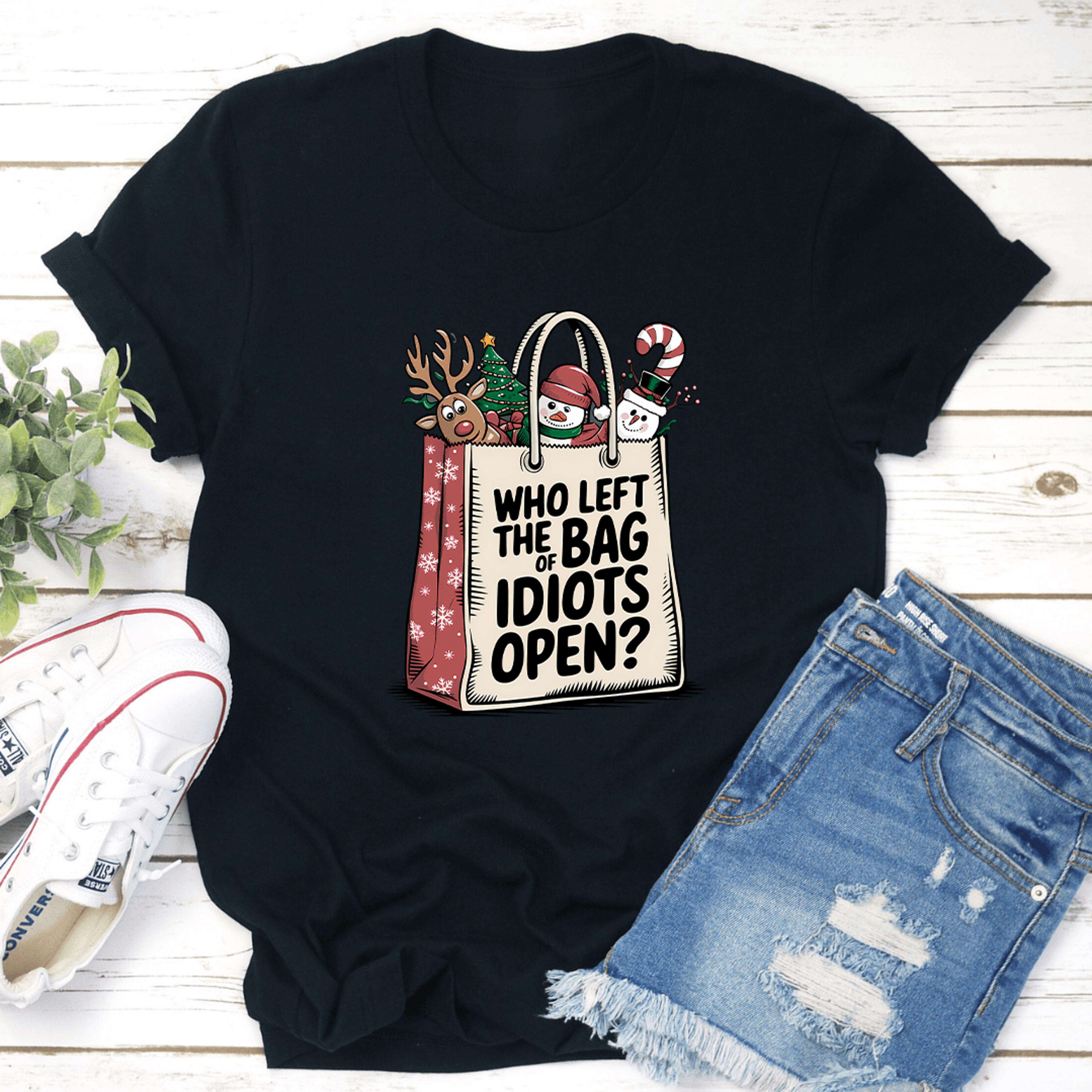 who left the bag of idiots open tee