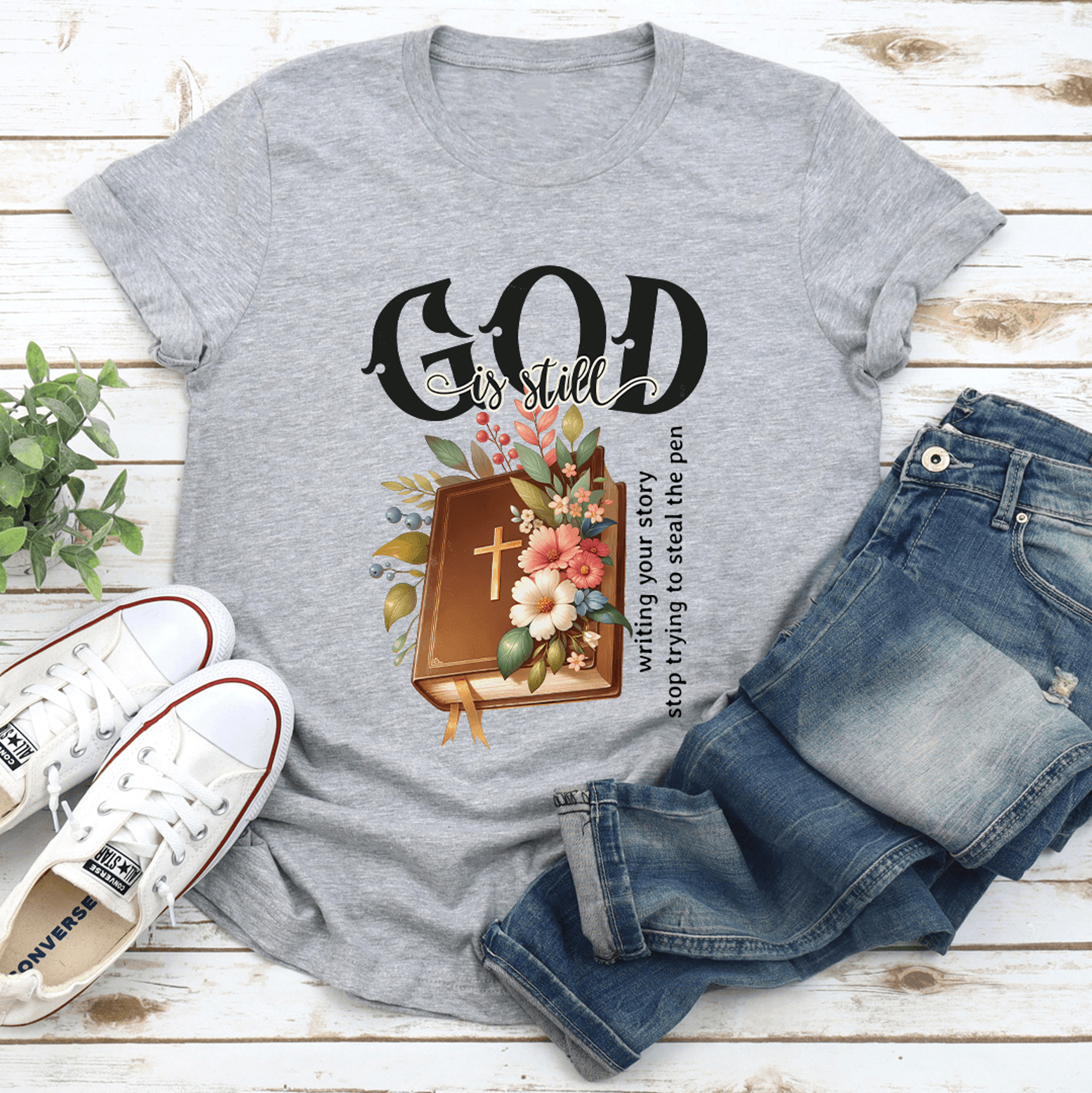god is still tee
