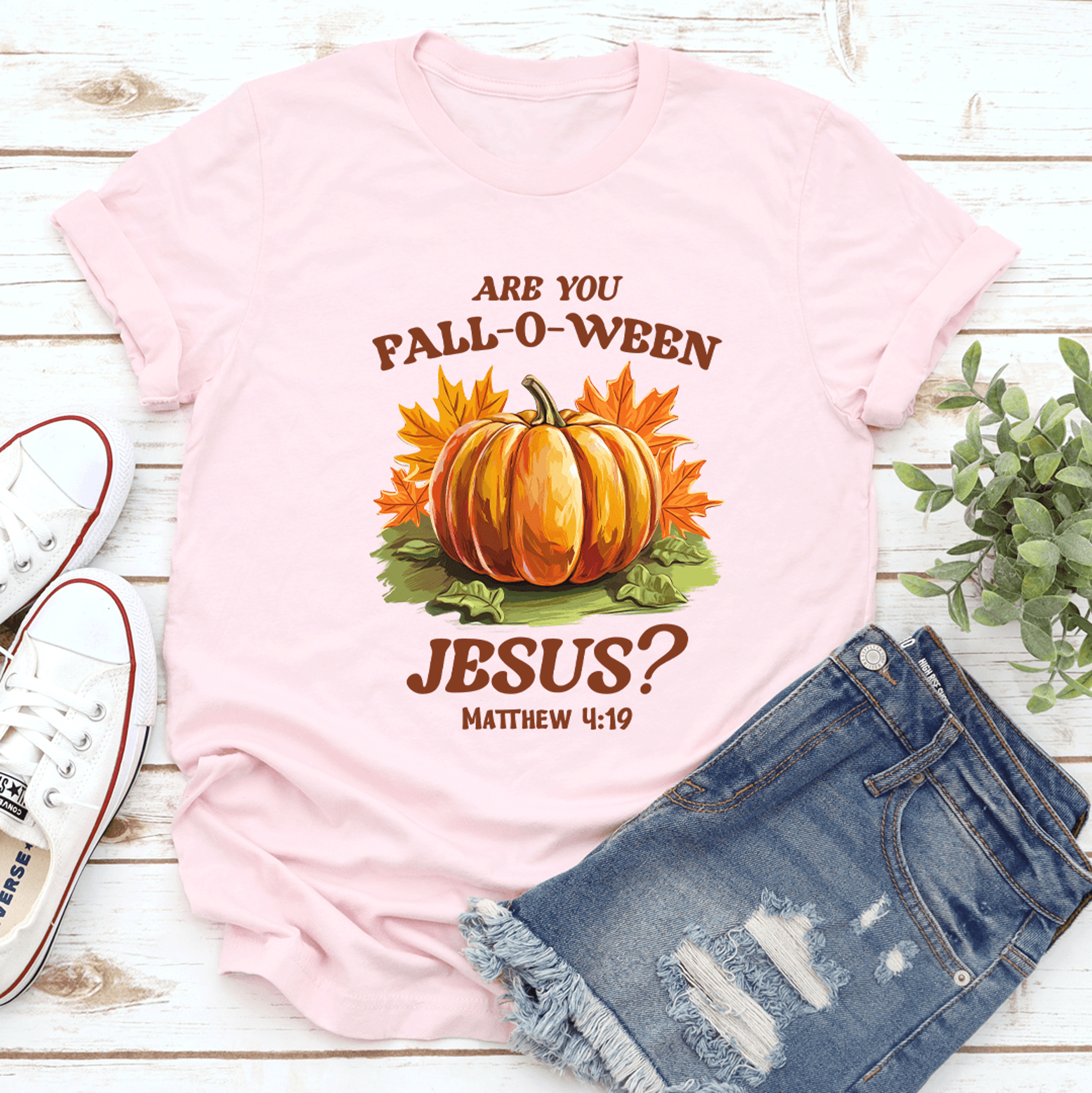 are you fall o ween jesus metthew 4:19 tee