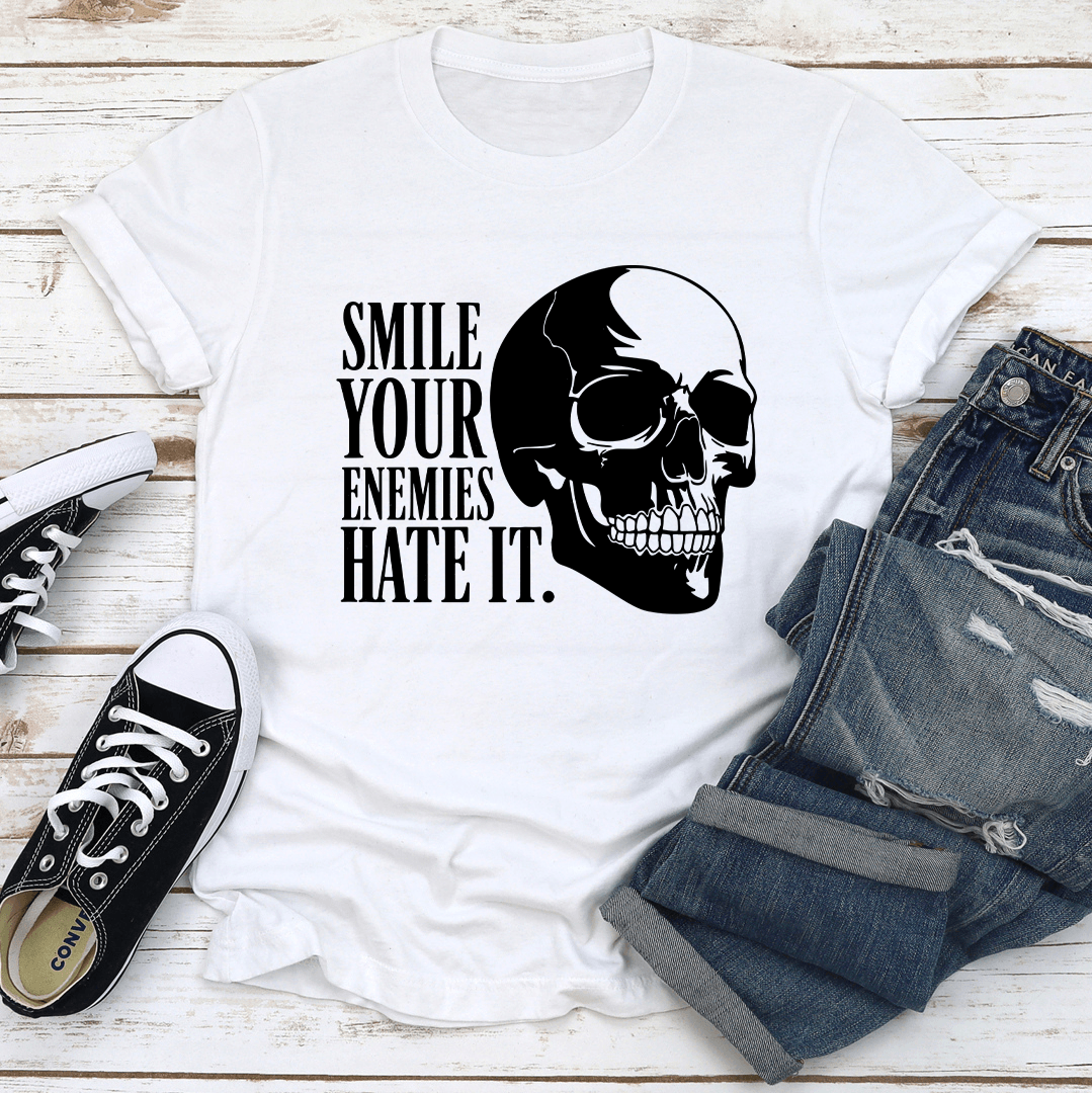 smile your enemies hate it tee