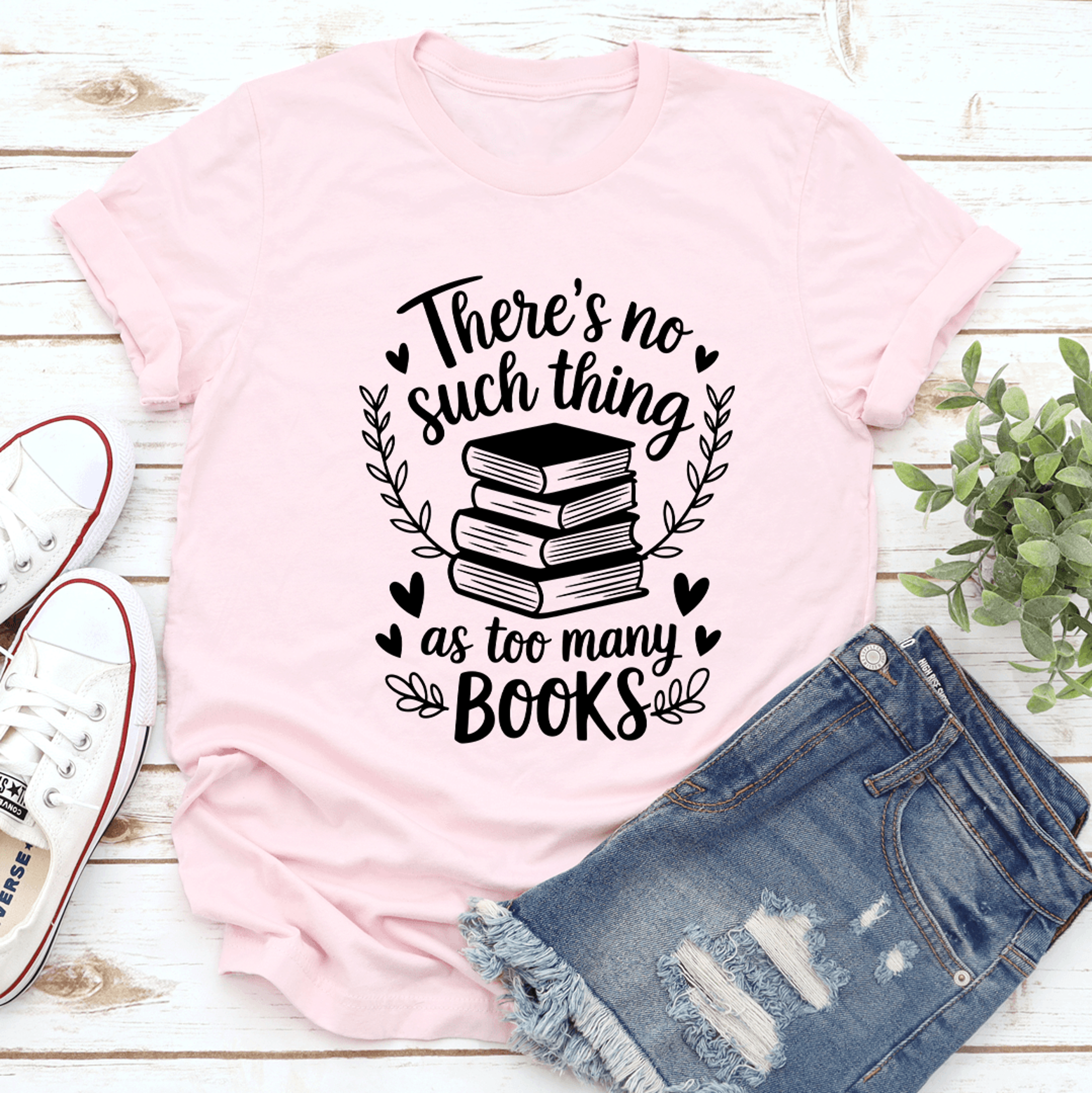 there's such thing as too many books tee
