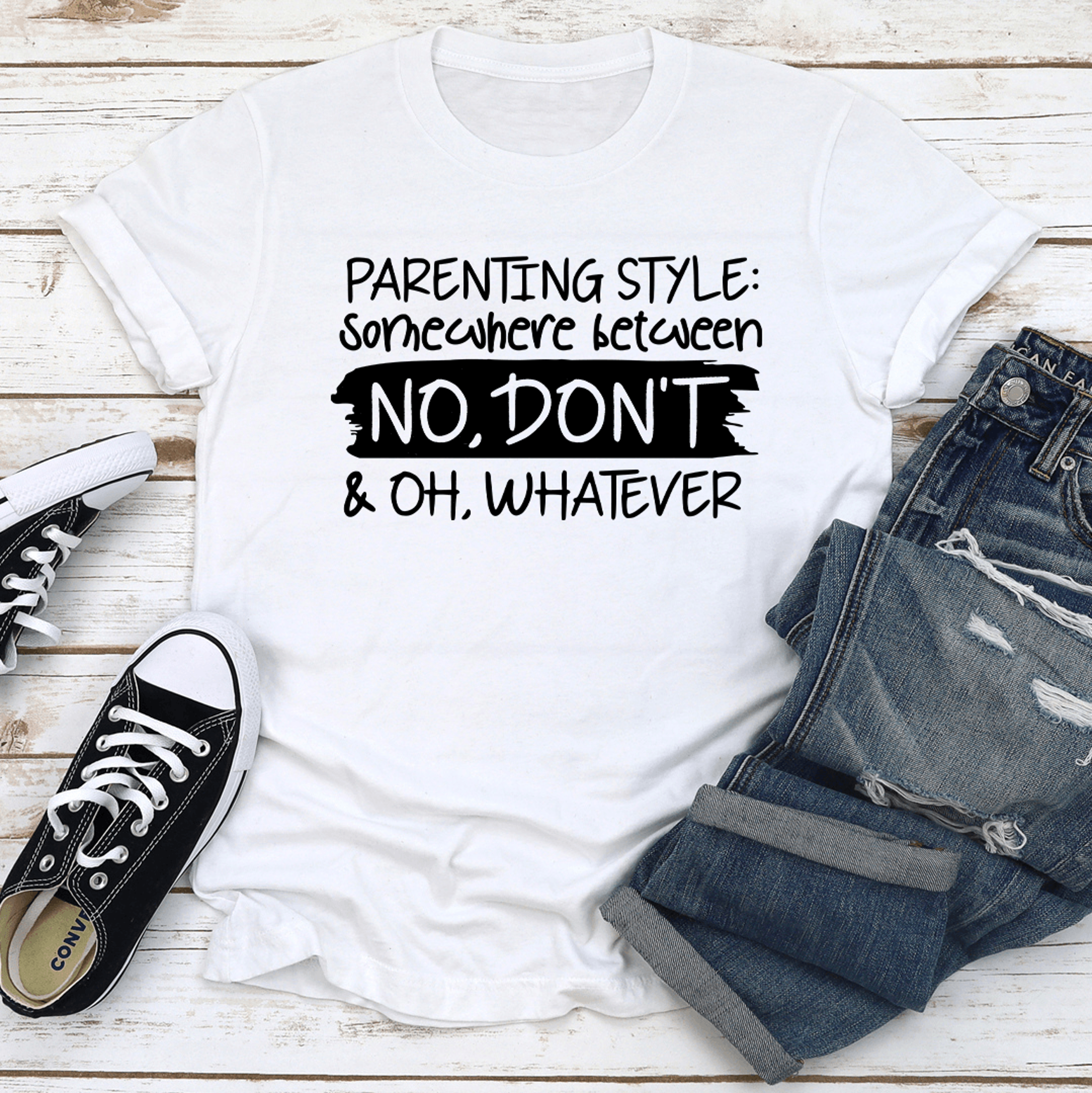 parenting style somewhere between no don't tee